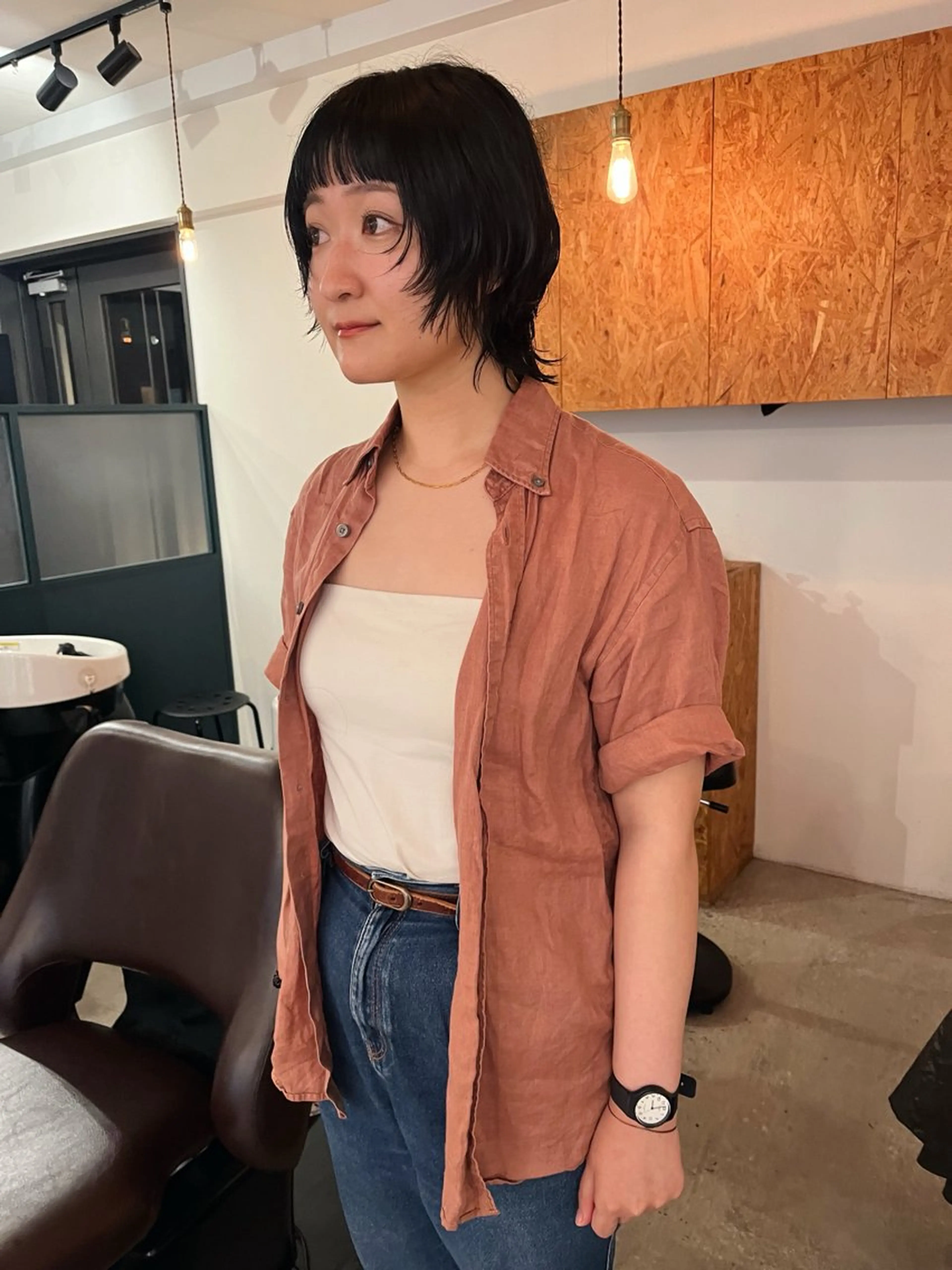 ミディアム 暖色/パーマ 🌼クニトウメイのヘアスタイル