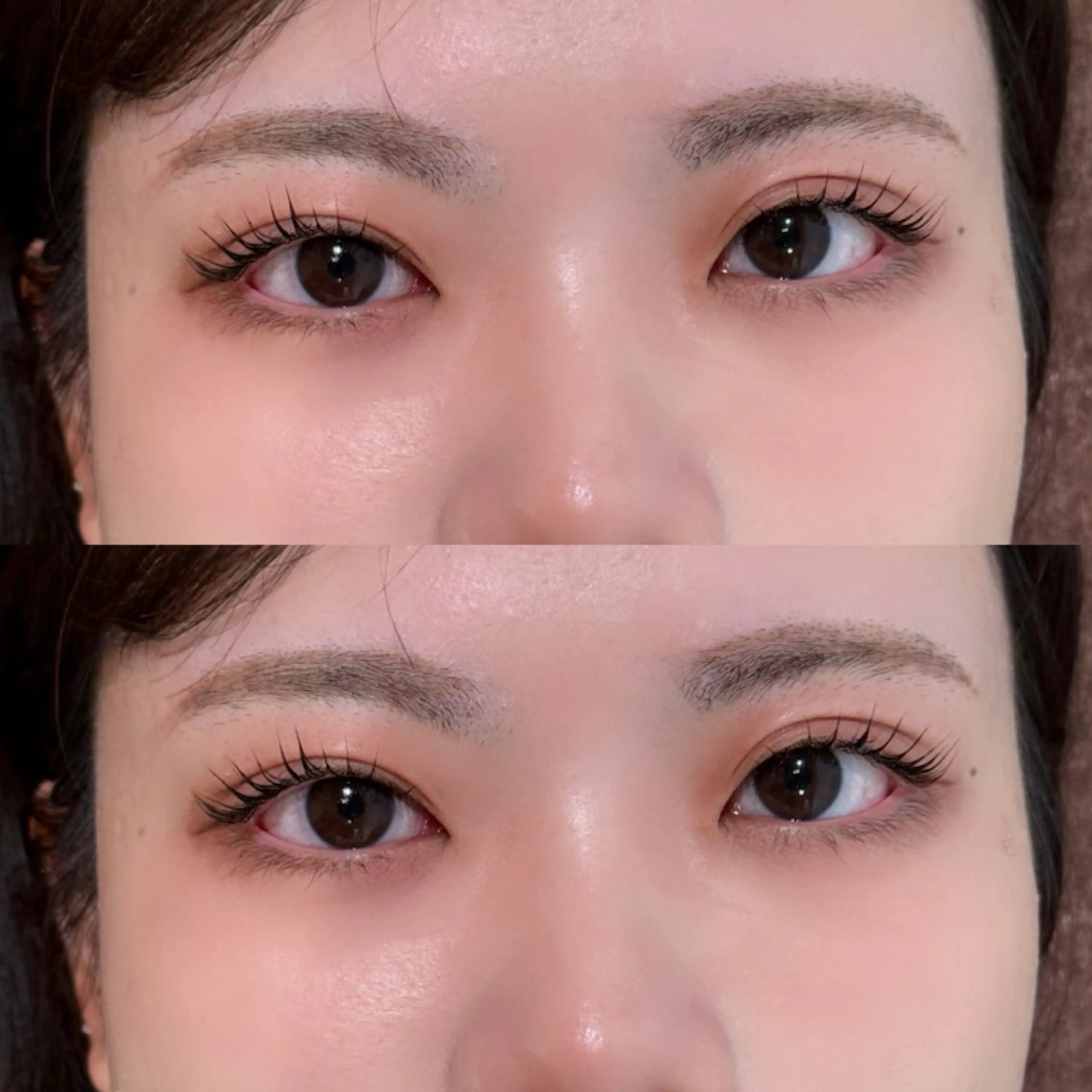 マツエク・マツパ レイヤー/顔周り/透 明感カラー/うる艶のヘアスタイル