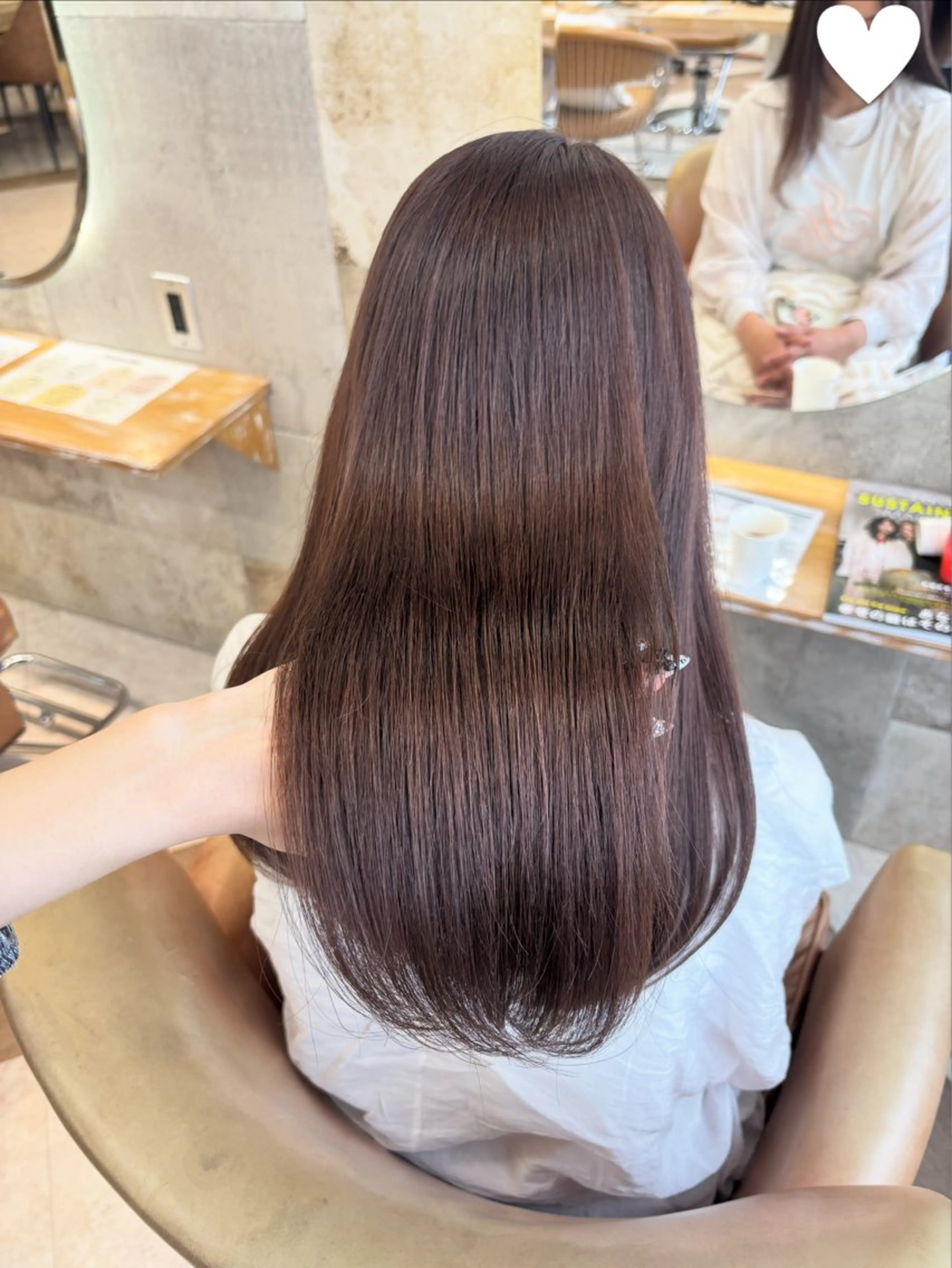 ロング カット ヘアカラー トリートメント sakura/韓国 ヘア/ワンホンのヘアスタイル