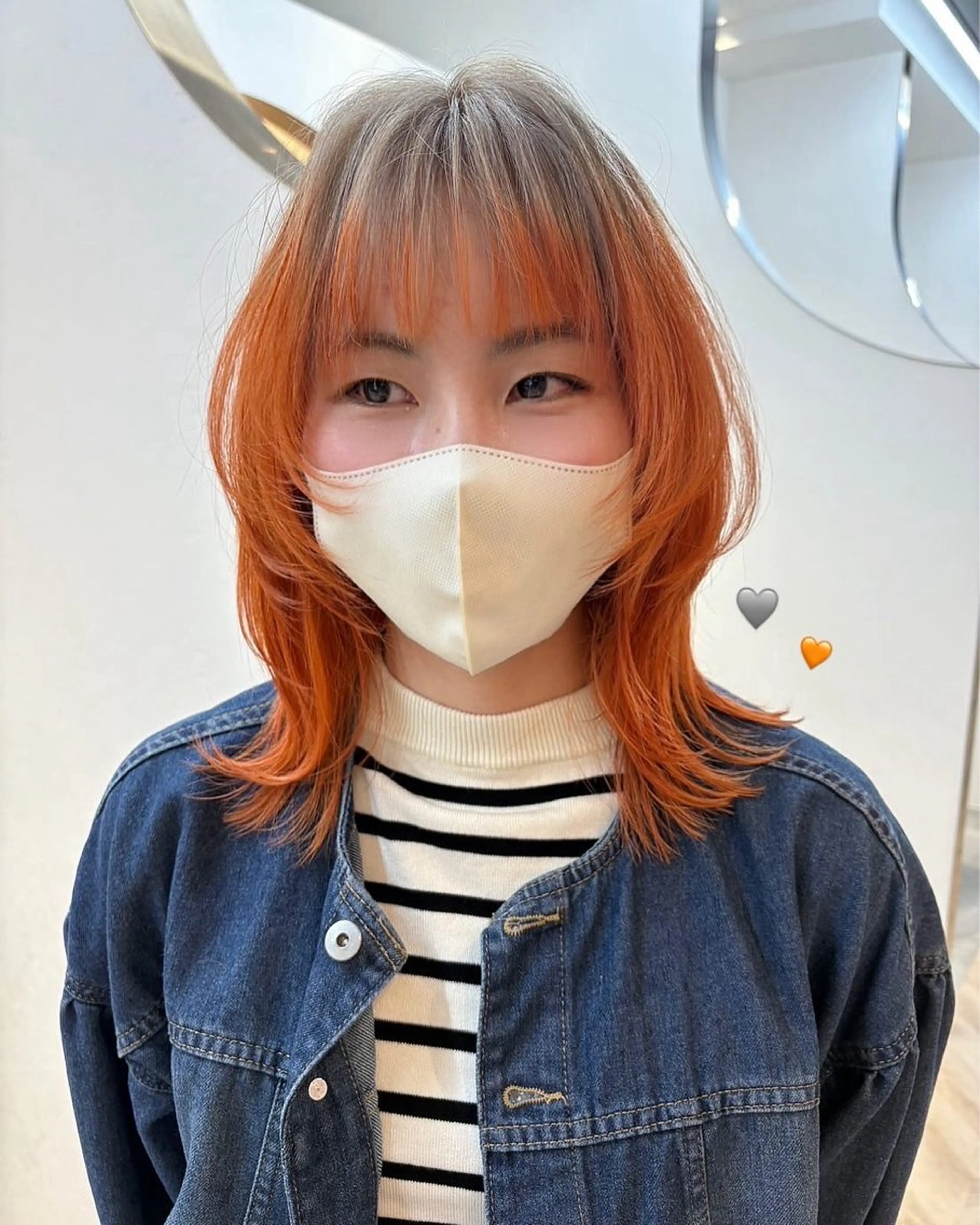 ミディアム カラー 柔らかい艶暖色 レイヤー🫧姫汝のヘアスタイル