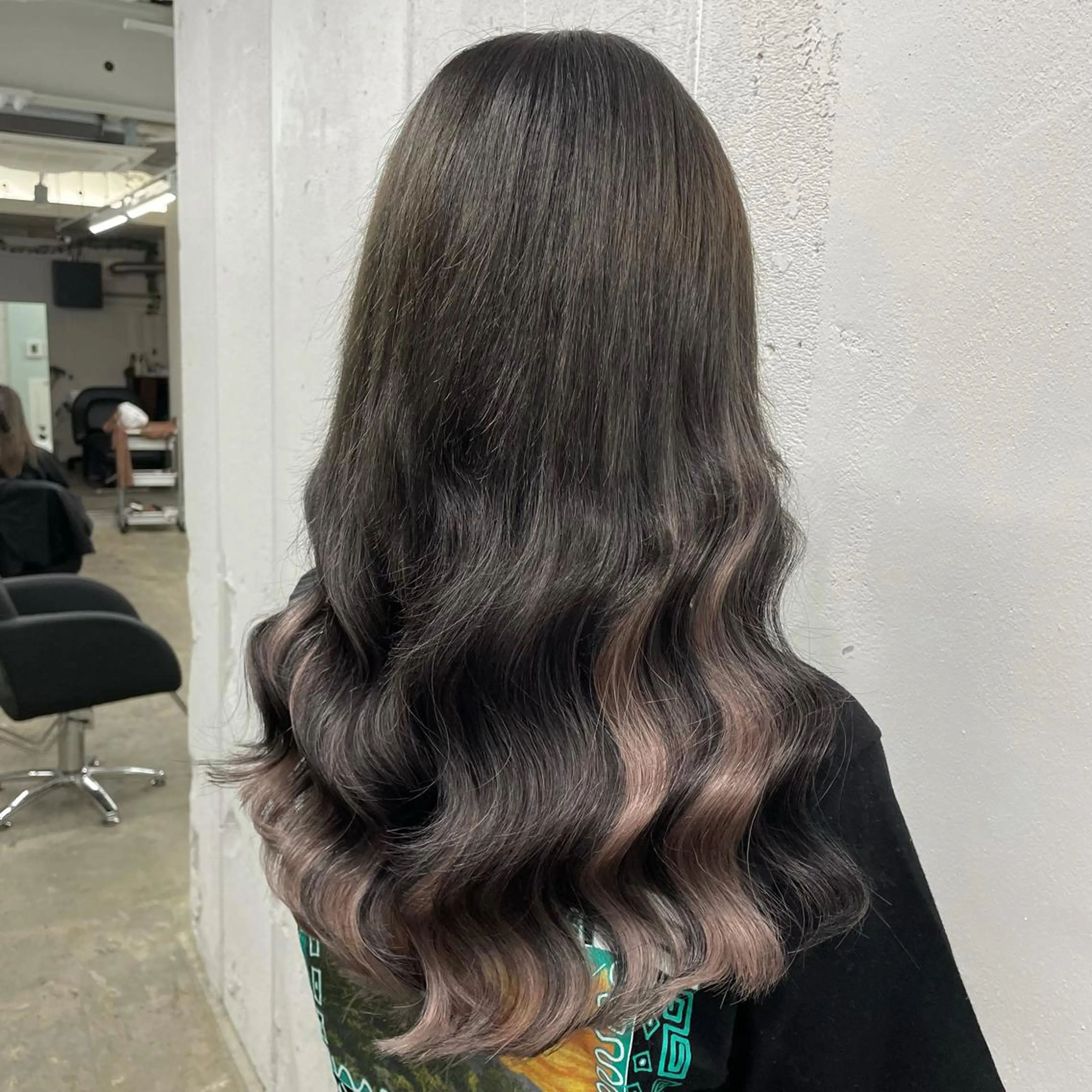 ロング カラー シールエクステ バレイヤージュ ミストバング ダブルカラー  フェイスフレーミング ヘアカラー エクステ 🧡艶髪ちゅるん髪 🫧🧡YUKI❄️のヘアスタイル
