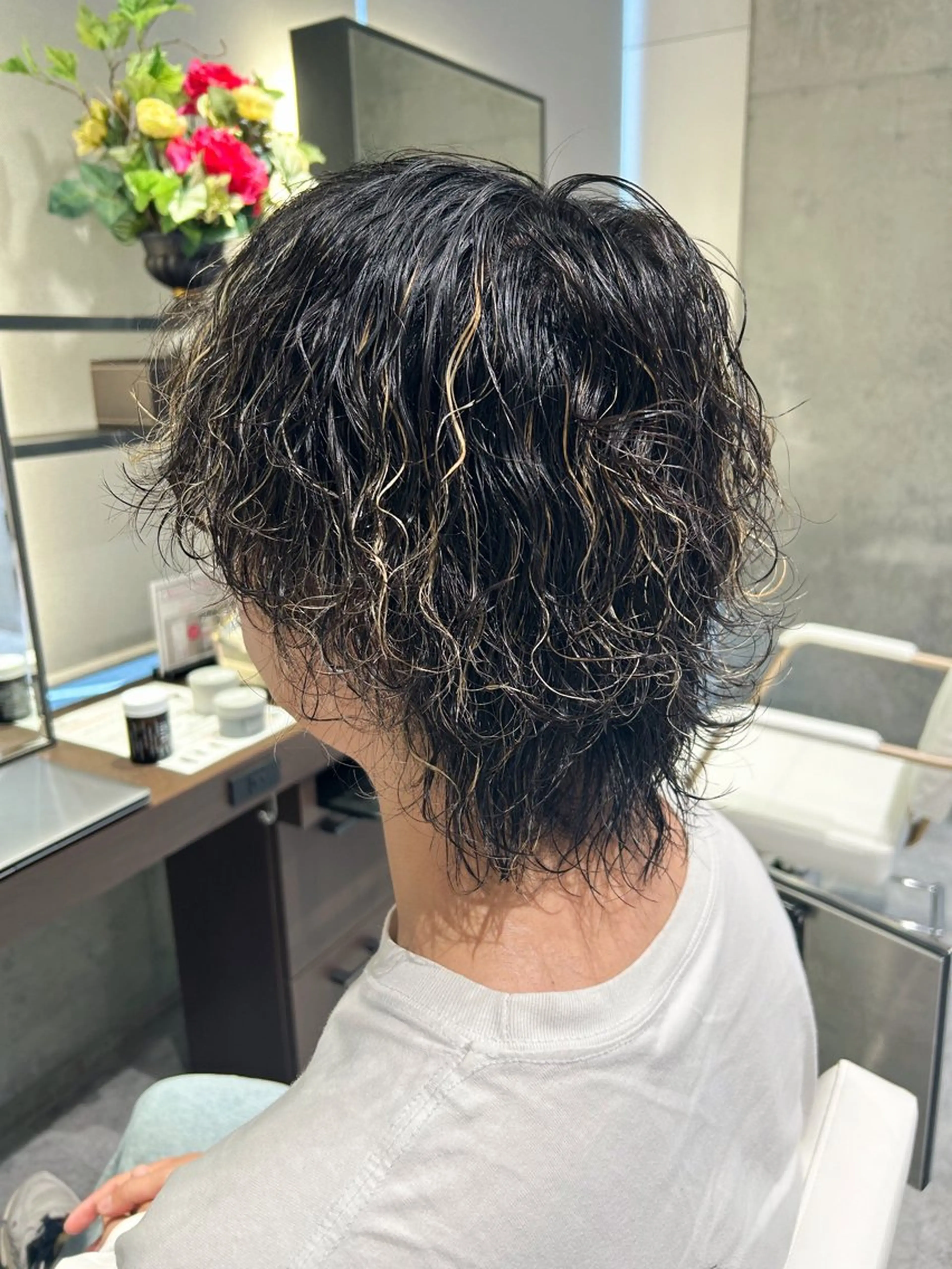 パーマ メンズ カット パーマ Ash 武蔵新城店のヘアスタイル