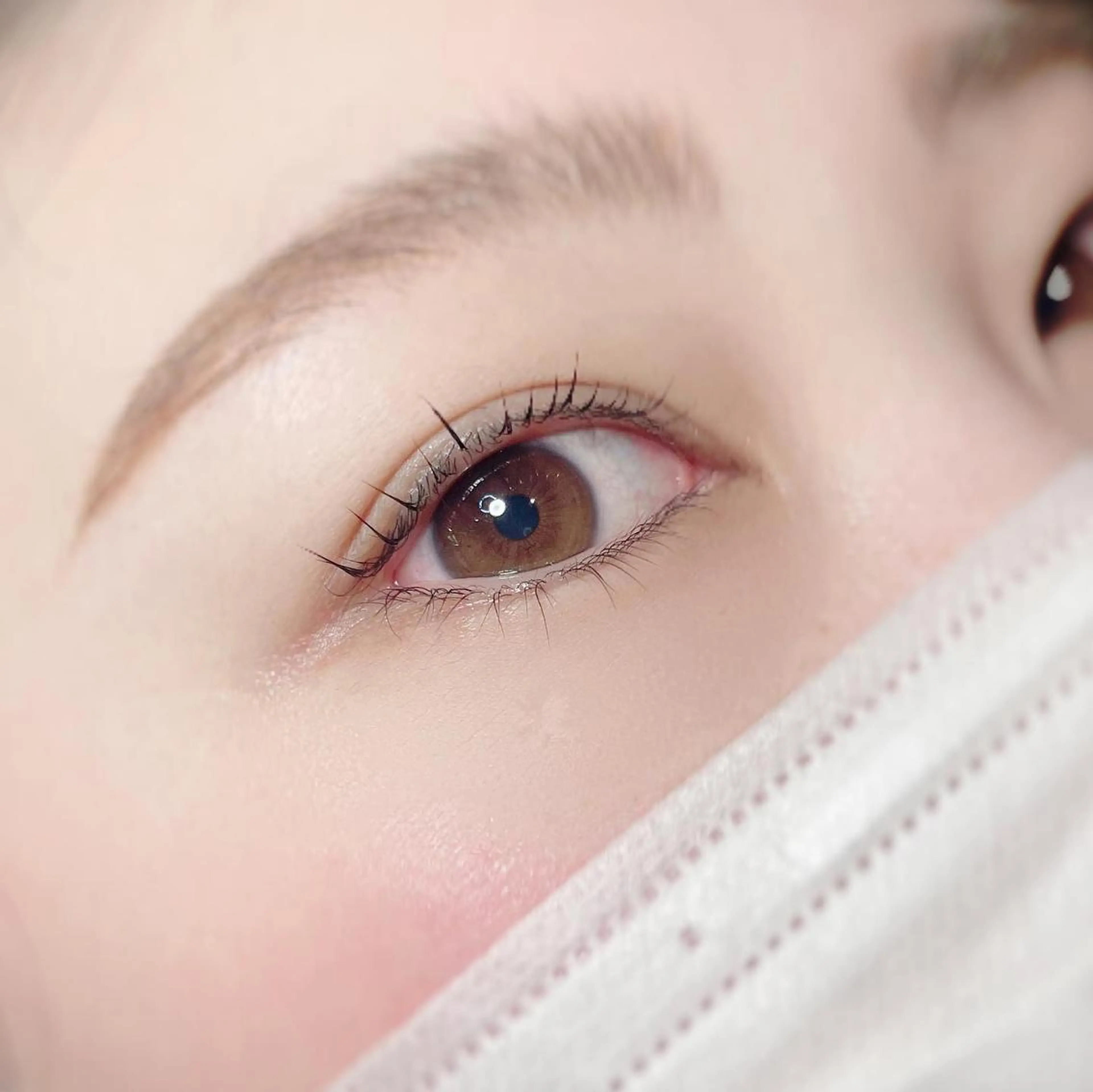 セミロング カラー ヘアアレンジ マツエク・マツパ セミロングパーマ 韓国風マツエク まつげパーマ 韓国風ヘア 🍓Rei naのマツエク・マツパデザイン