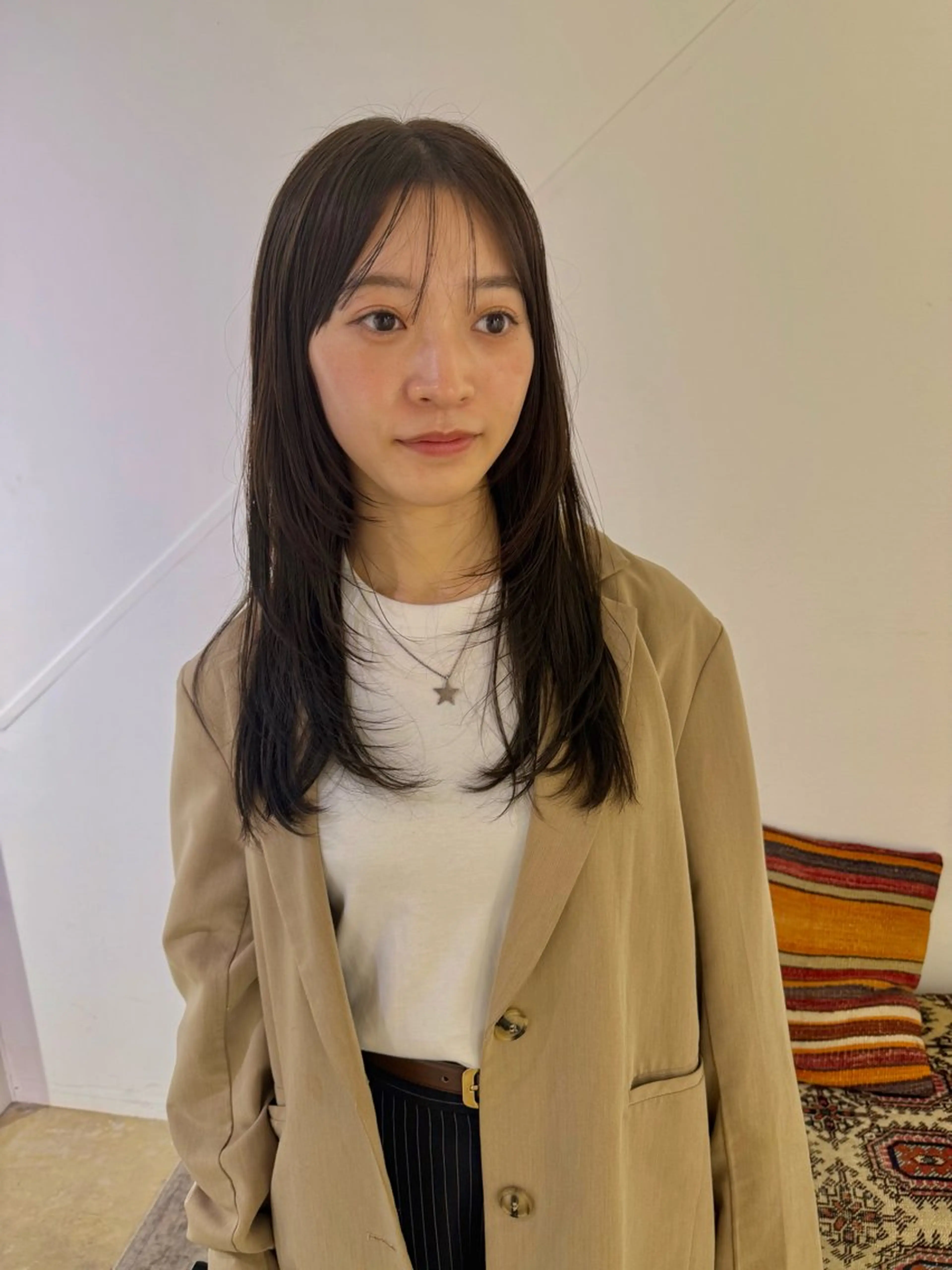 ロング カラー カット ヘアカラー トリートメント 小野江 祐李のヘアスタイル