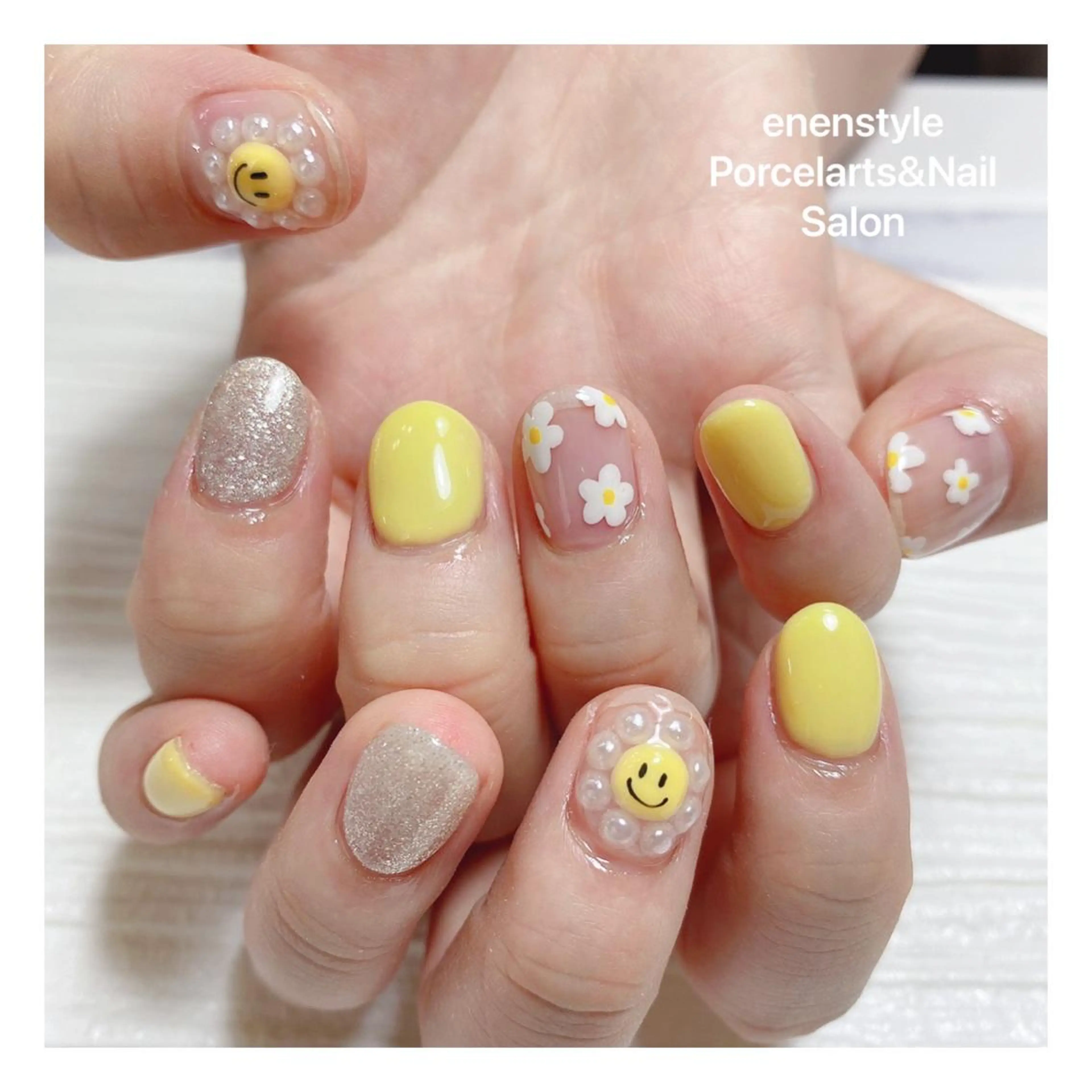 ミディアム ネイル ハンドネイル 👑enen style👑のネイルデザイン