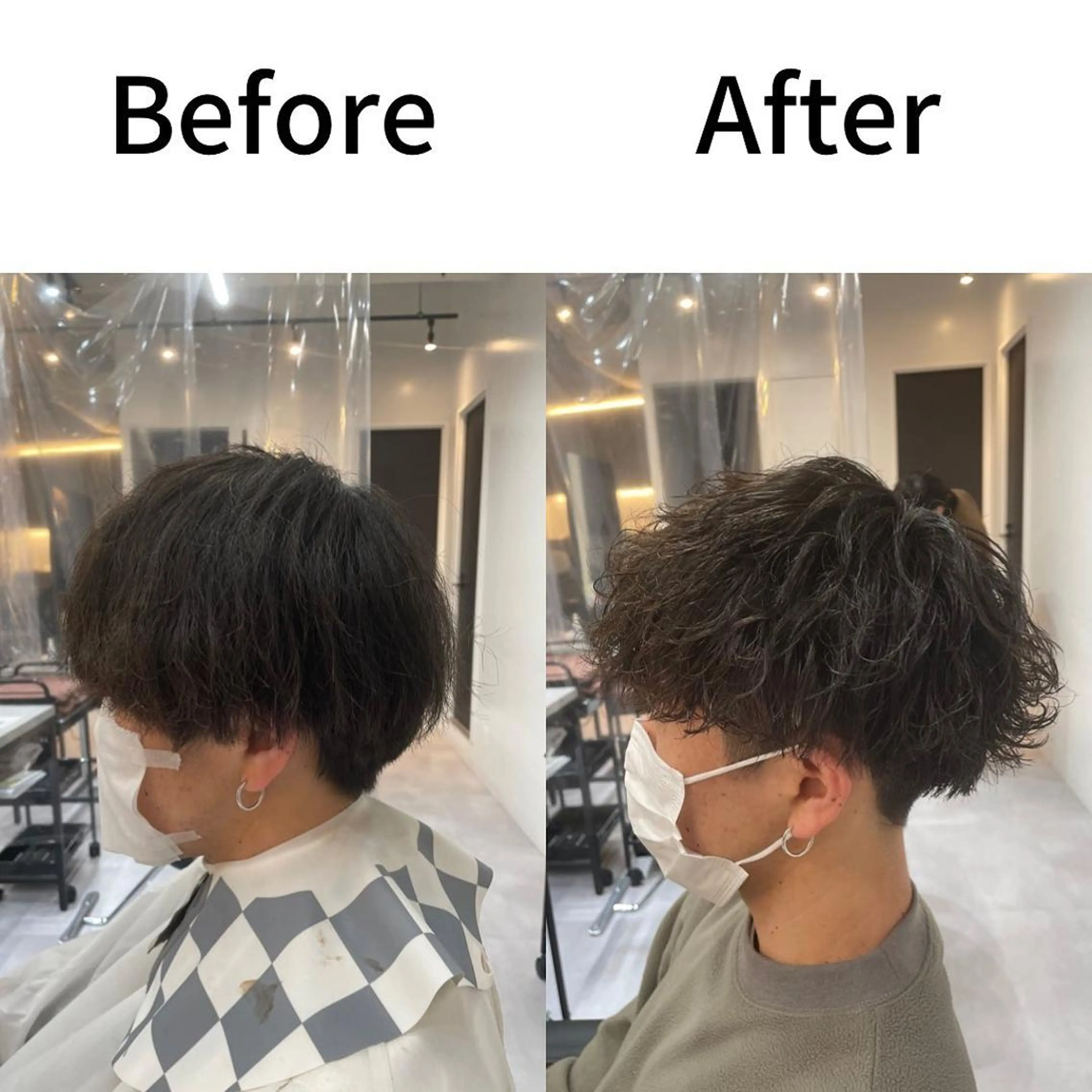 ショート 髪質改善× 白髪ぼかし溝江のヘアスタイル
