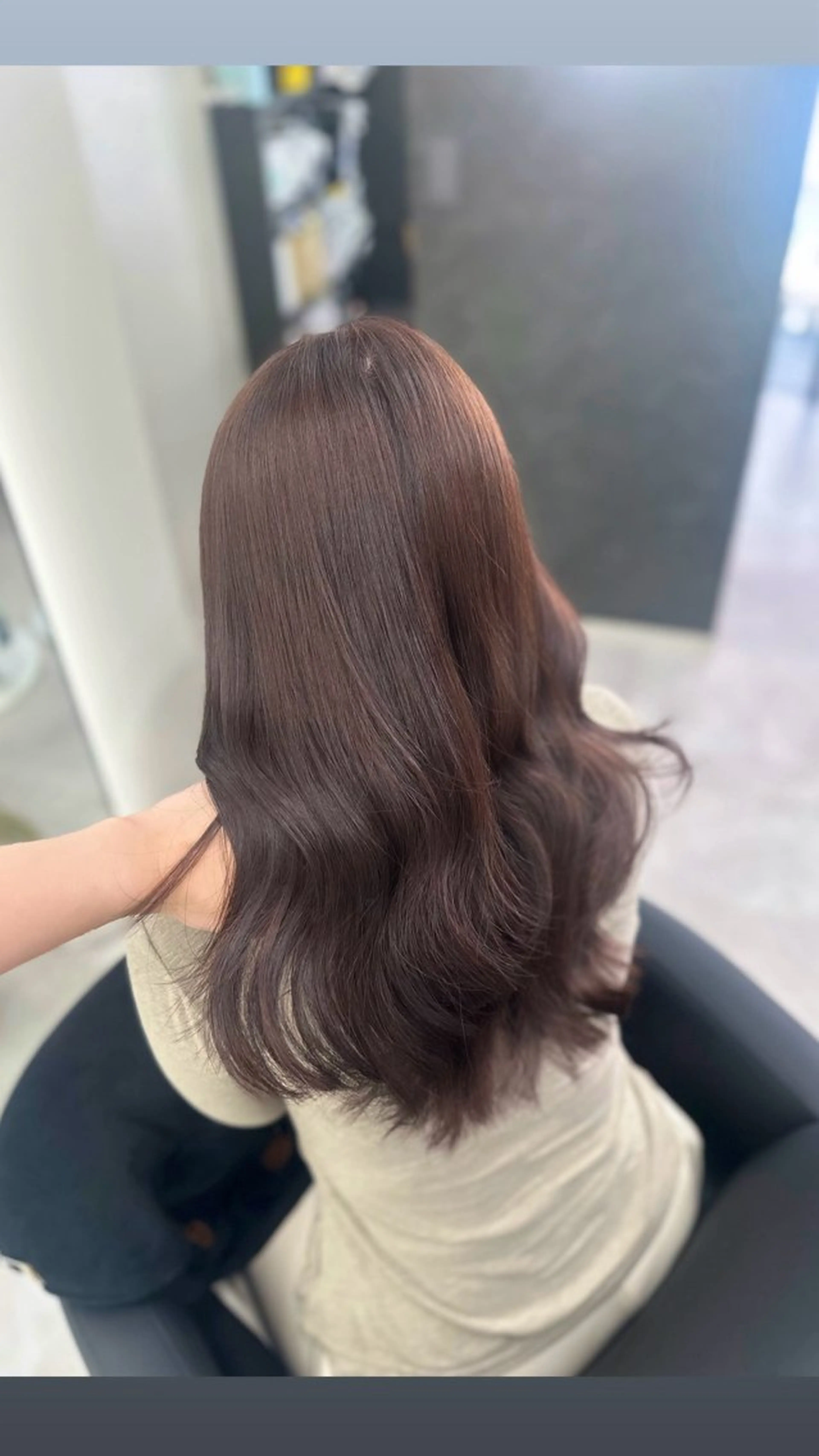 ロング カラー 縮毛矯正/艶カラー /髪質改善/なんばのヘアスタイル