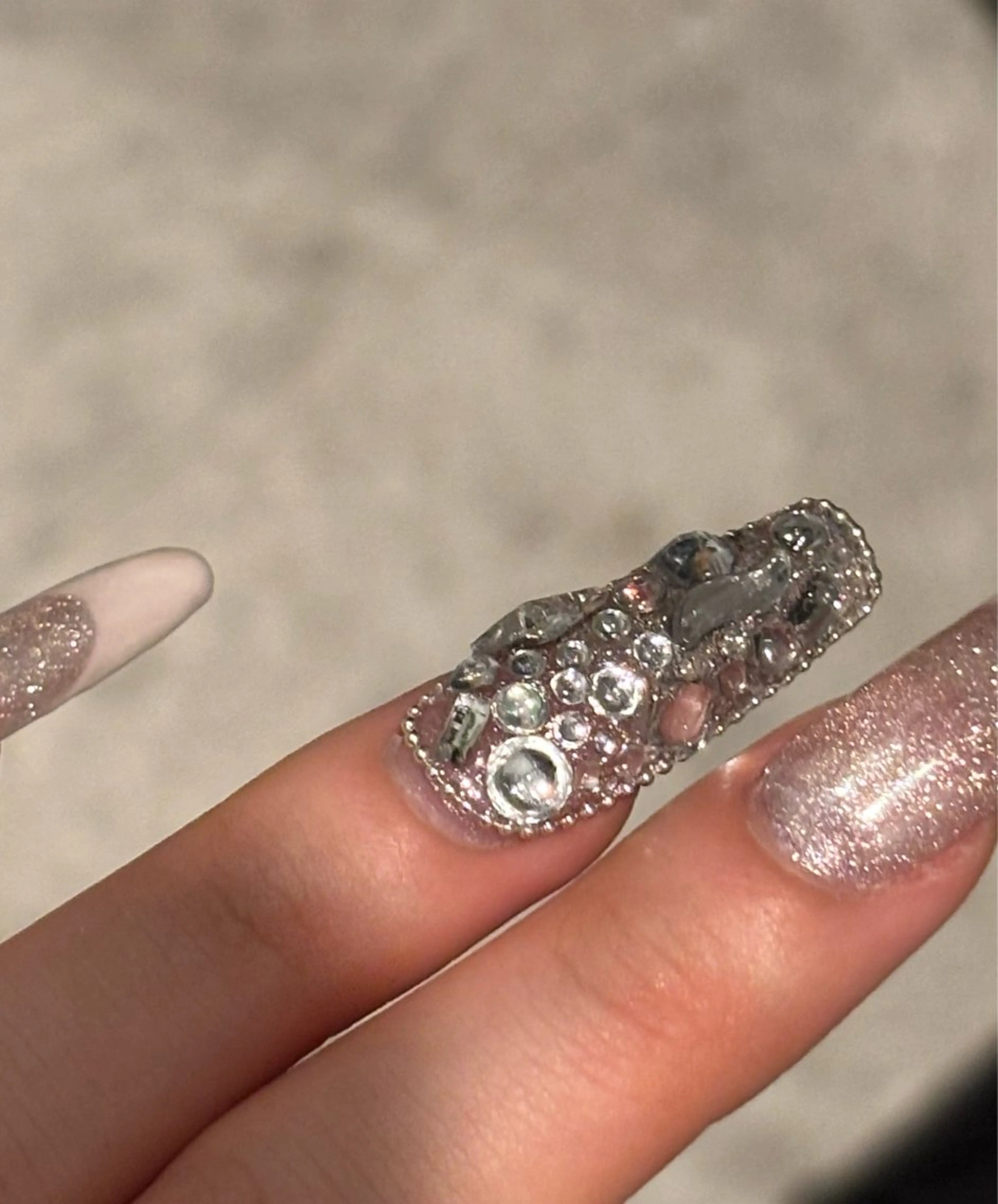 【ちょい盛り☆】ワンカラー /ラメグラデーション/＋埋め尽くし2本の写真