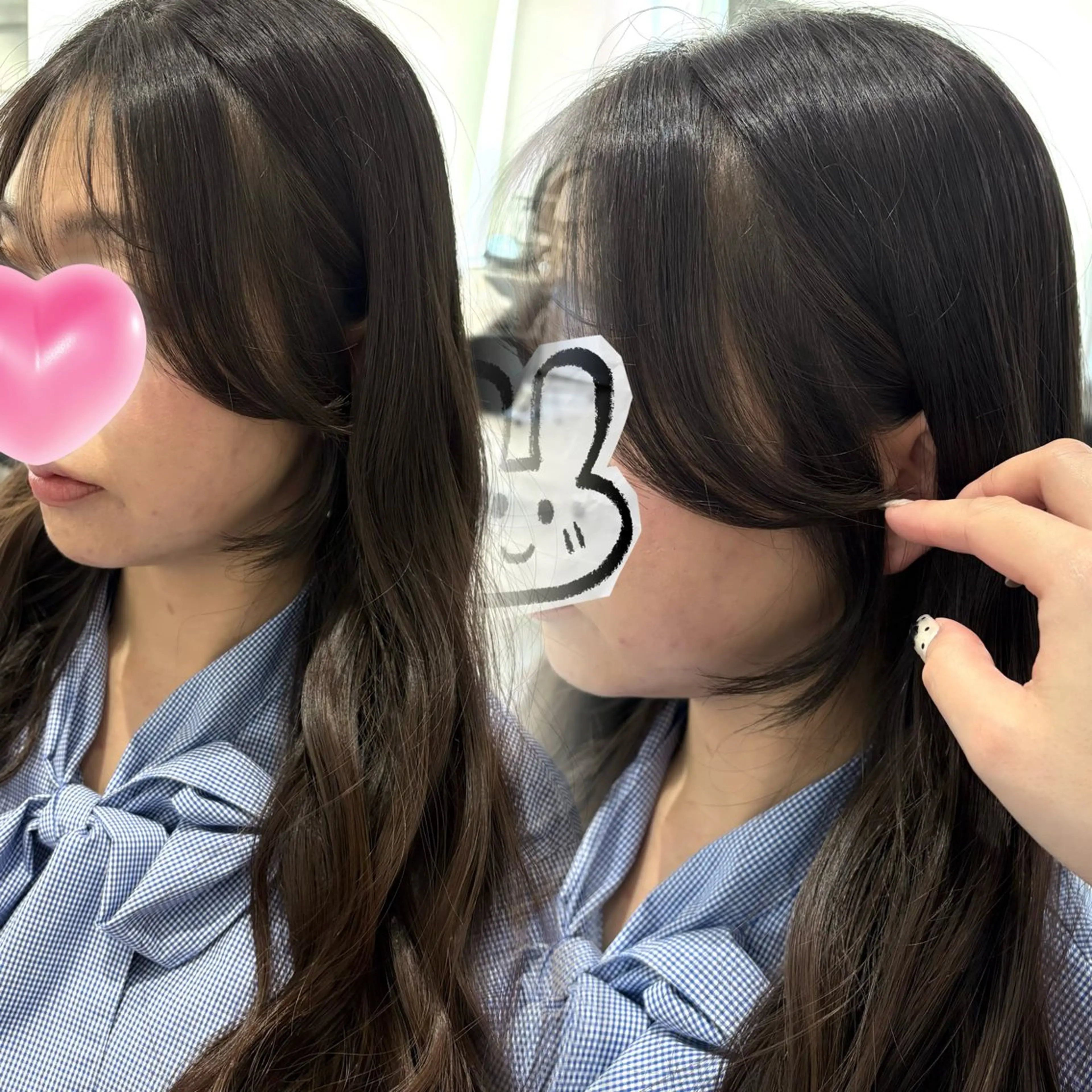 ロング カラー ヘアアレンジ ハーフアップ ポニーテール 顔周りカット カット トリートメント 韓国透明感🇰🇷 SAKURAのヘアスタイル