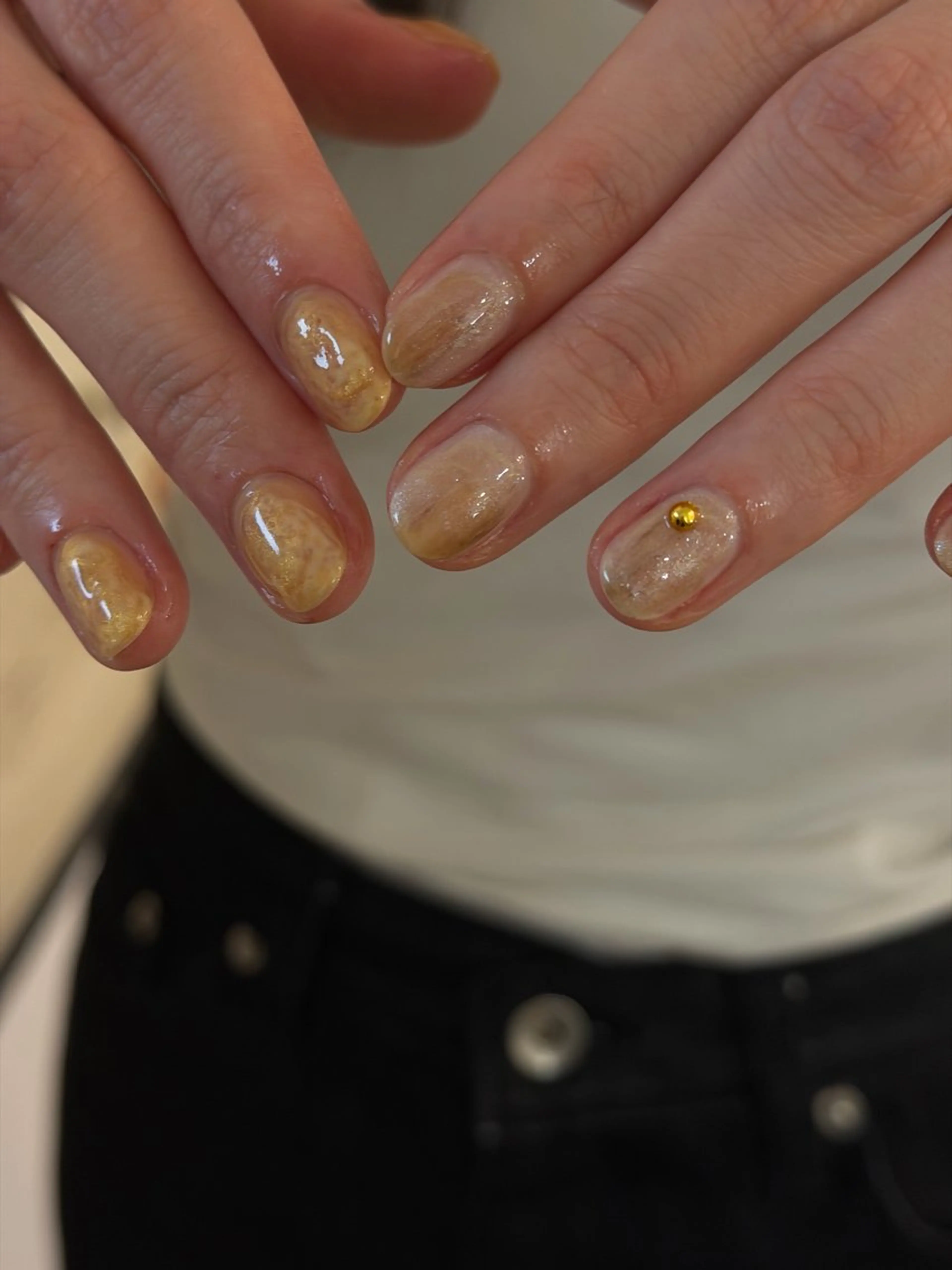 ネイル ハンドネイル mer-fudge- shioriのネイルデザイン