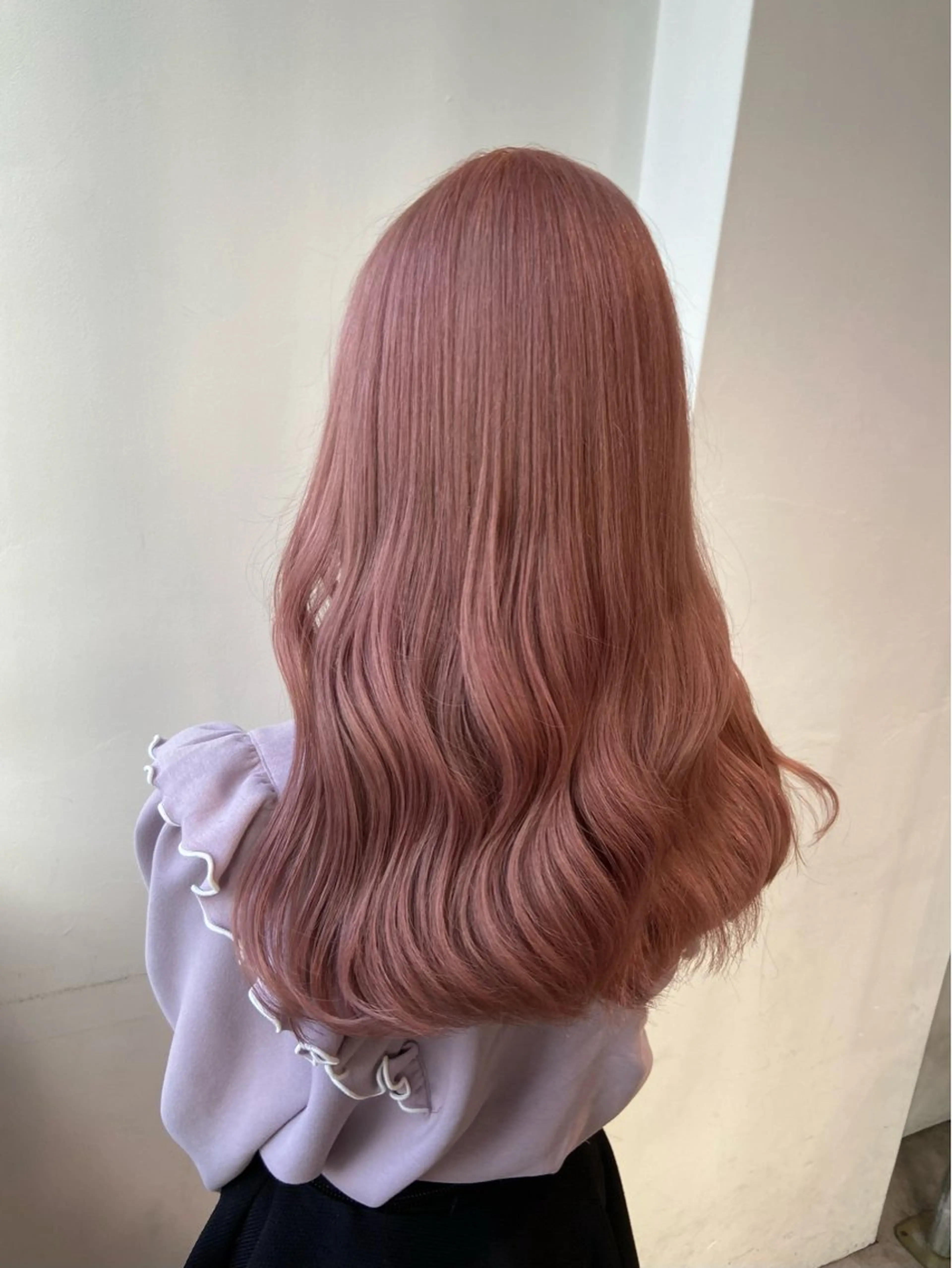 ロング カラー ヘアアレンジ トレンドモテカラー 🩷色落ちまで可愛くのヘアスタイル
