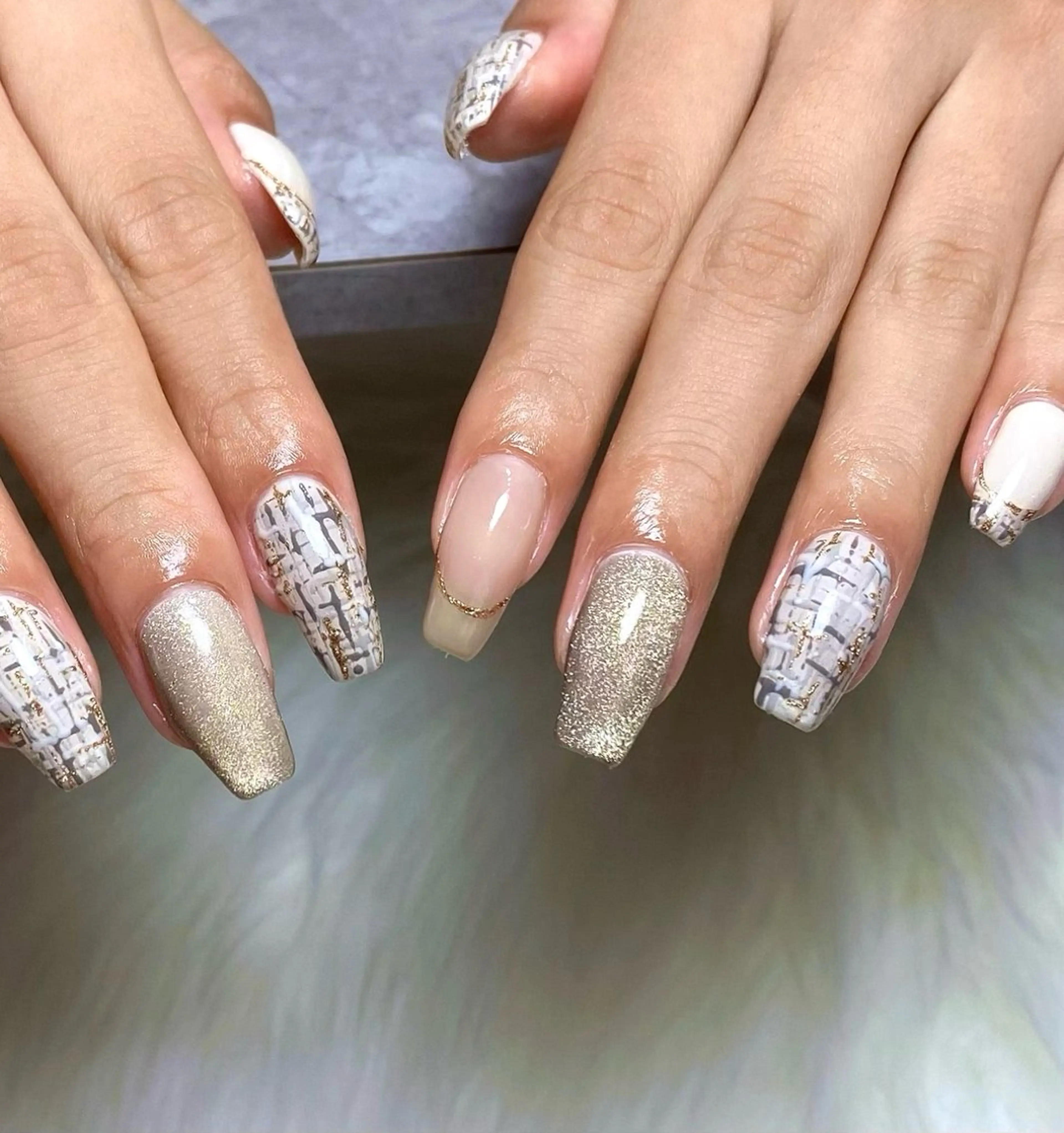 ロング ハンドネイル cattleya nailのネイルデザイン