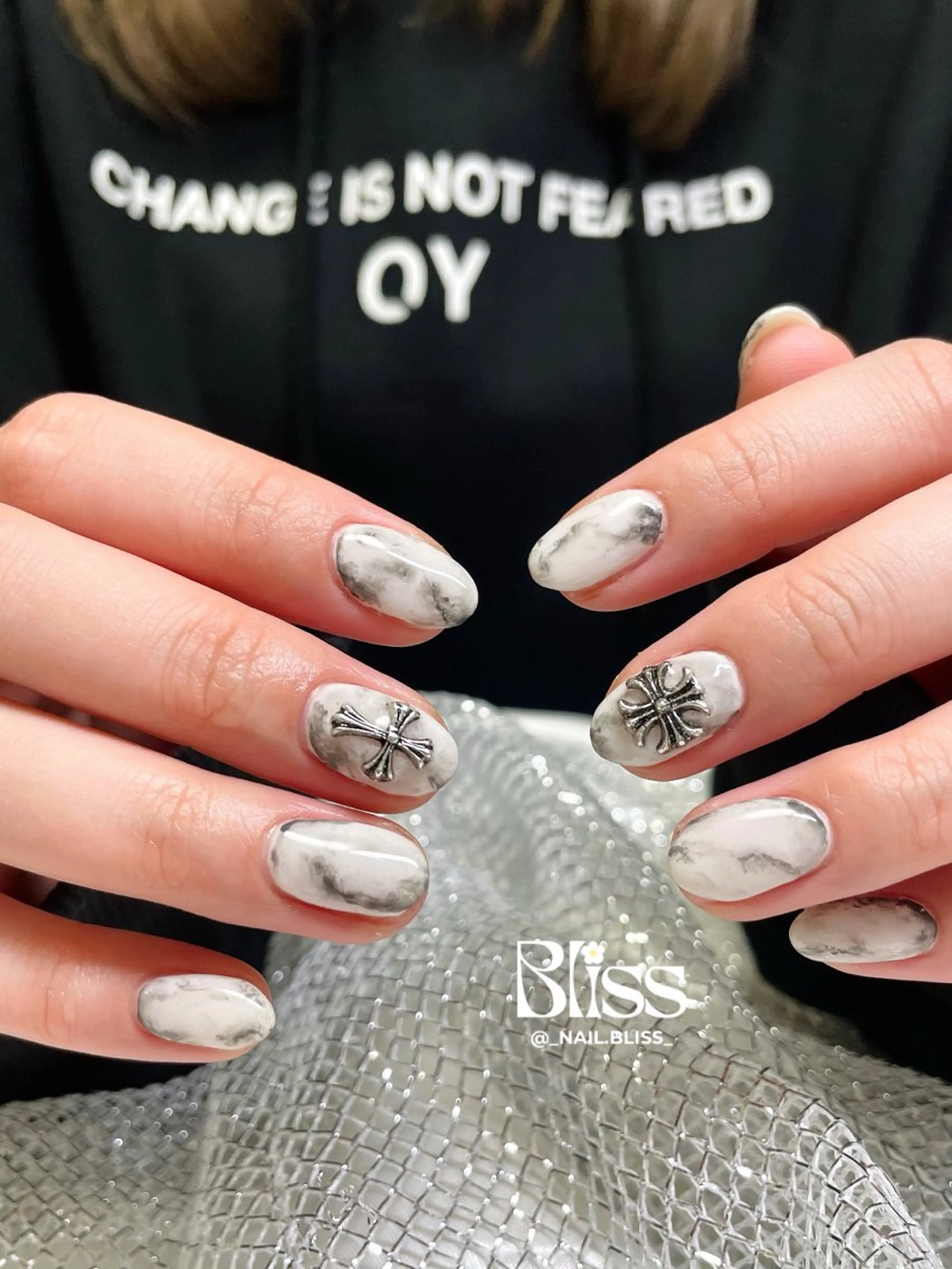 ネイル 大理石ネイル(マーブル) 持ち込み ハンドネイル NAIL BLISSのネイルデザイン