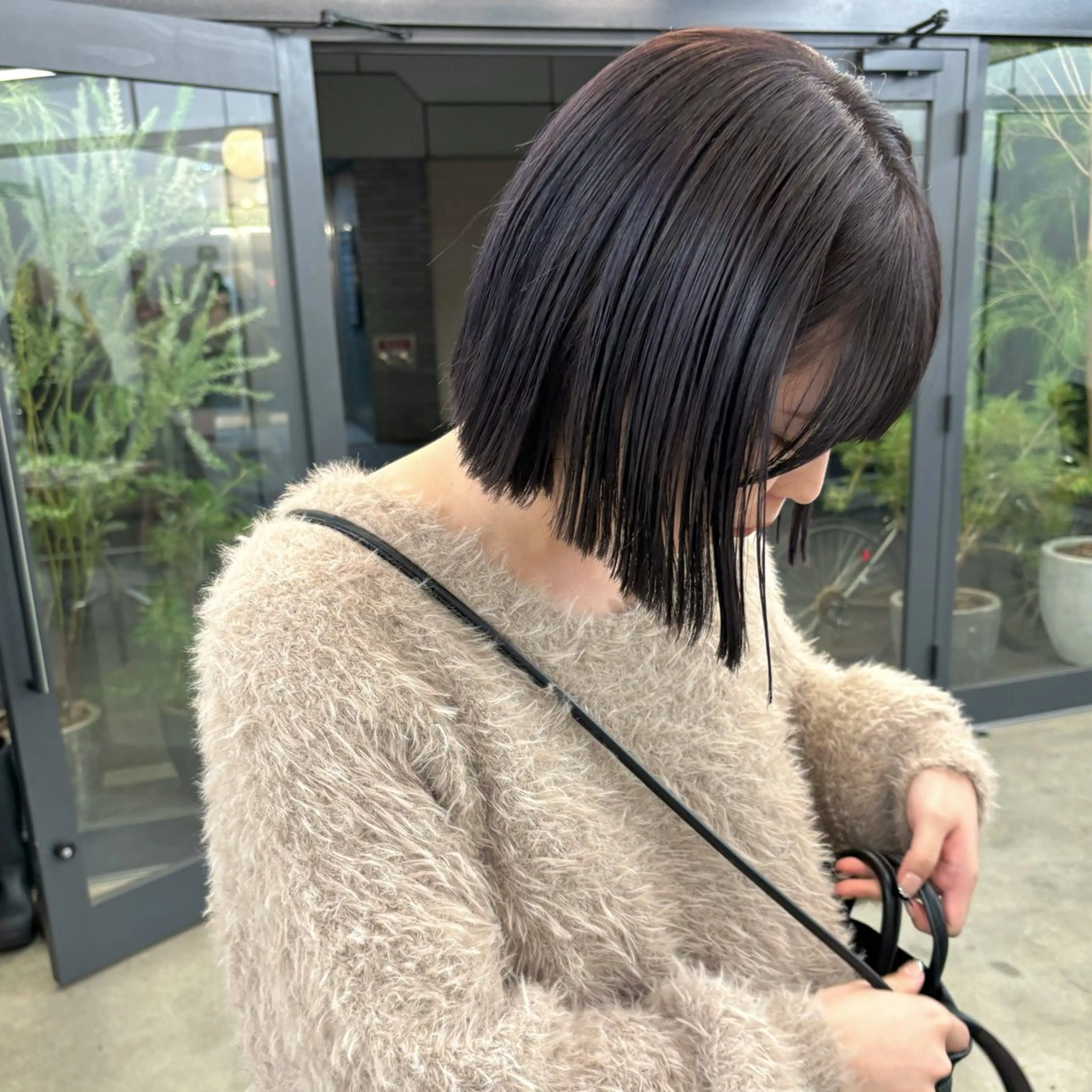 ショート カラー 透明感カラー グレージュ ラベンダーカラー ボブ Elme 蔵前所属・顔周りカット/透明感 カラー/rioのヘアスタイル