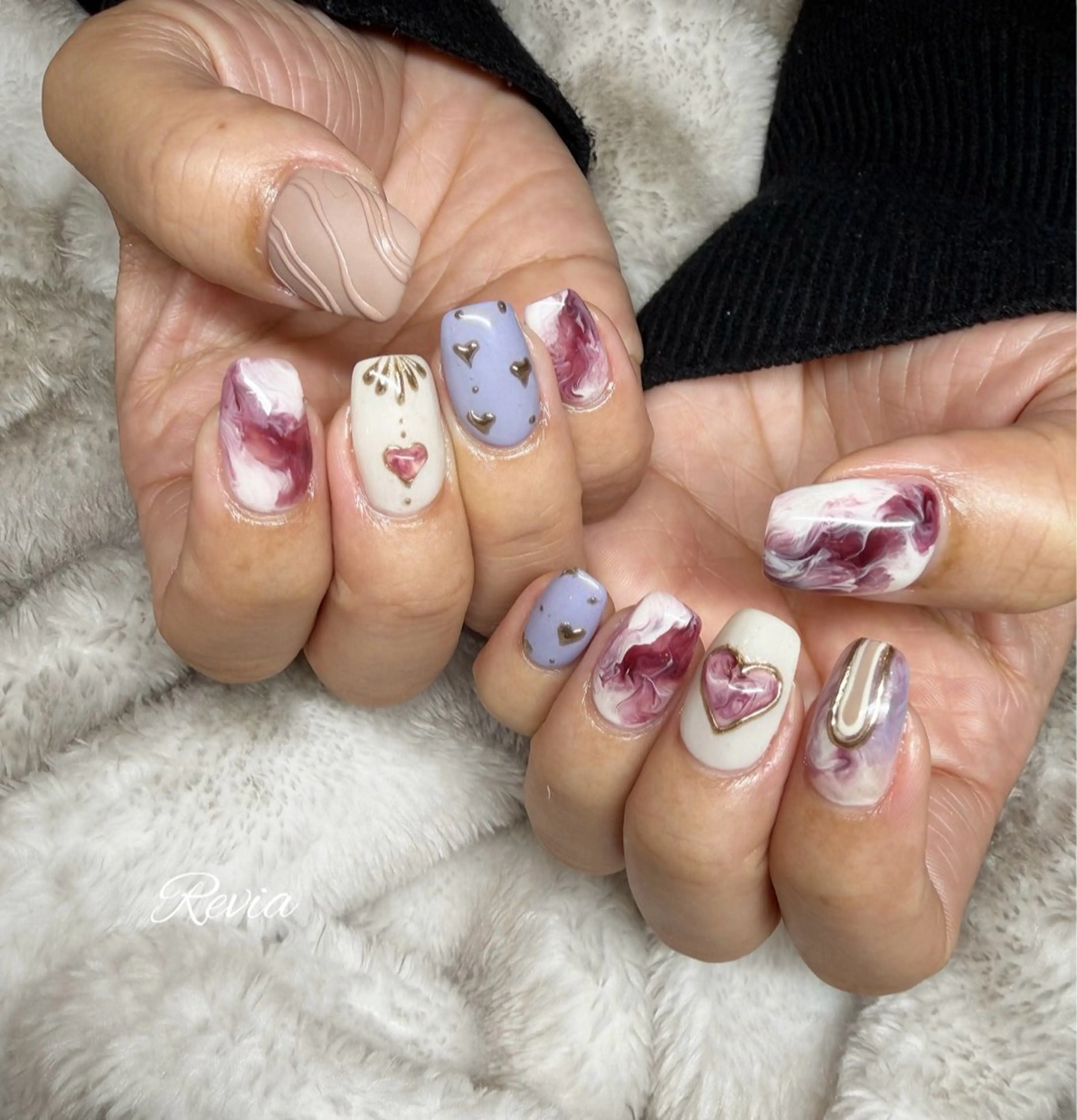 ネイル ハンドネイル revia所属・ERI Nailistのネイルデザイン