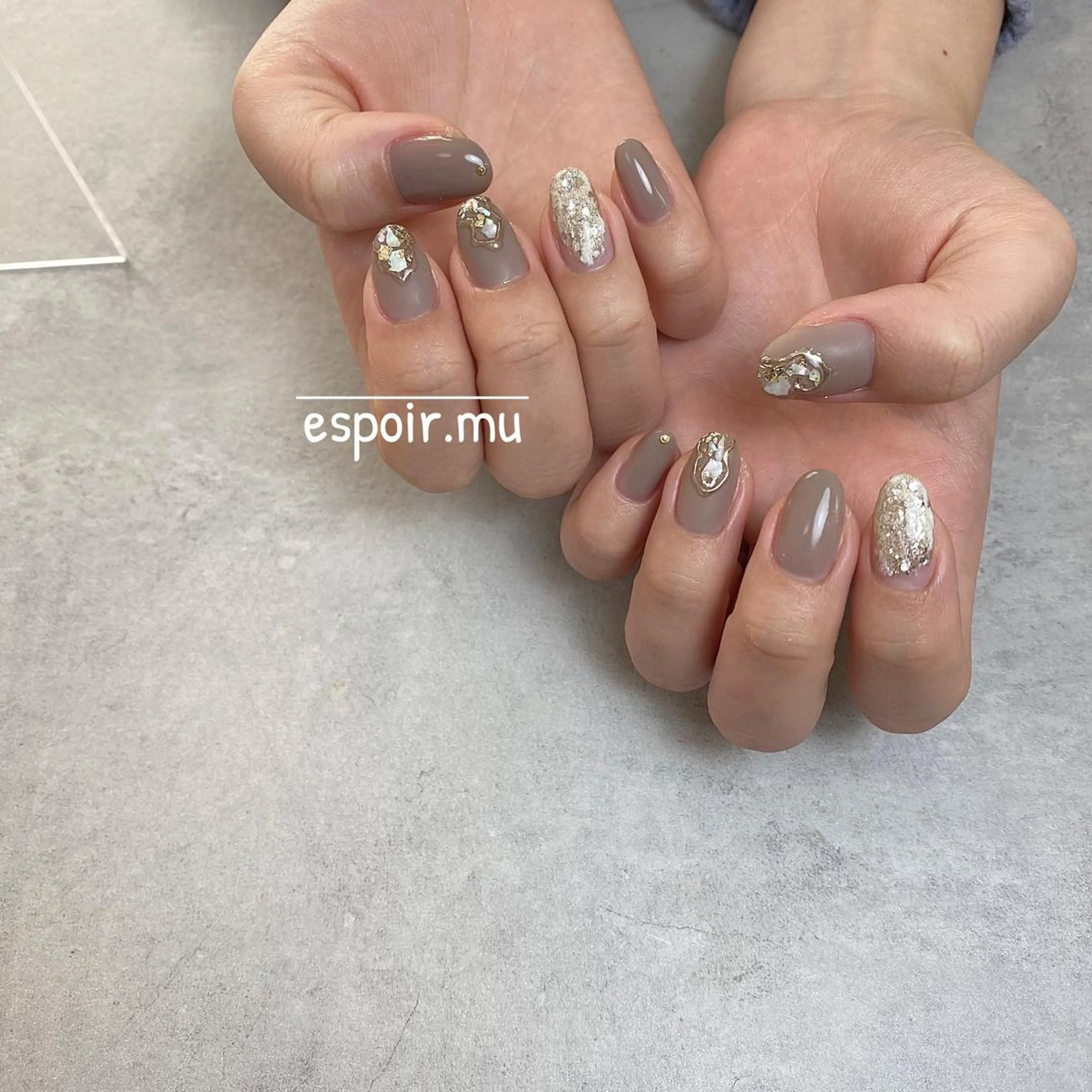 セミロング ネイル espoir. muのネイルデザイン