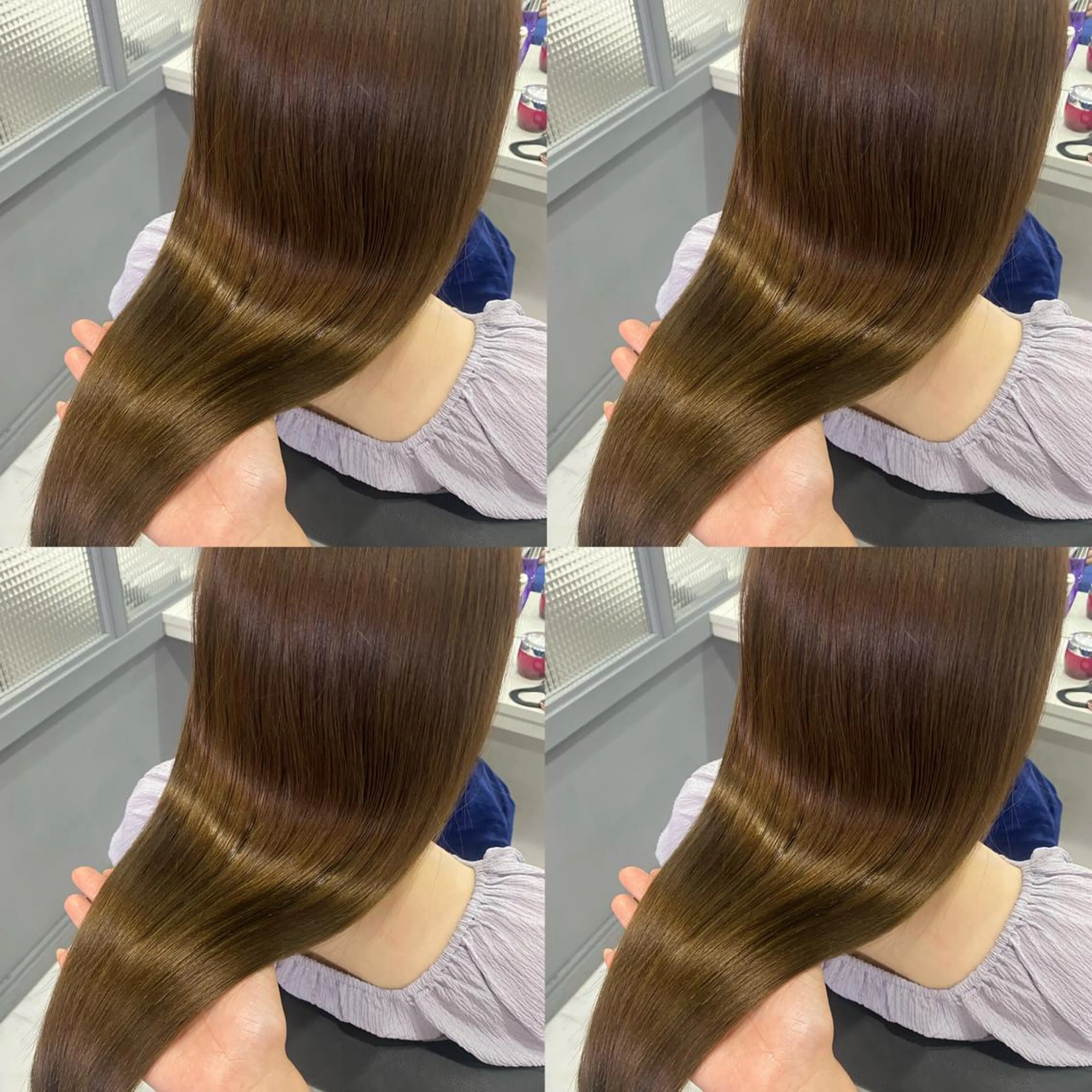 ロング カラー カット ヘアカラー トリートメント 髪質改善×矯正🫧 韓国ヘアasamiのヘアスタイル