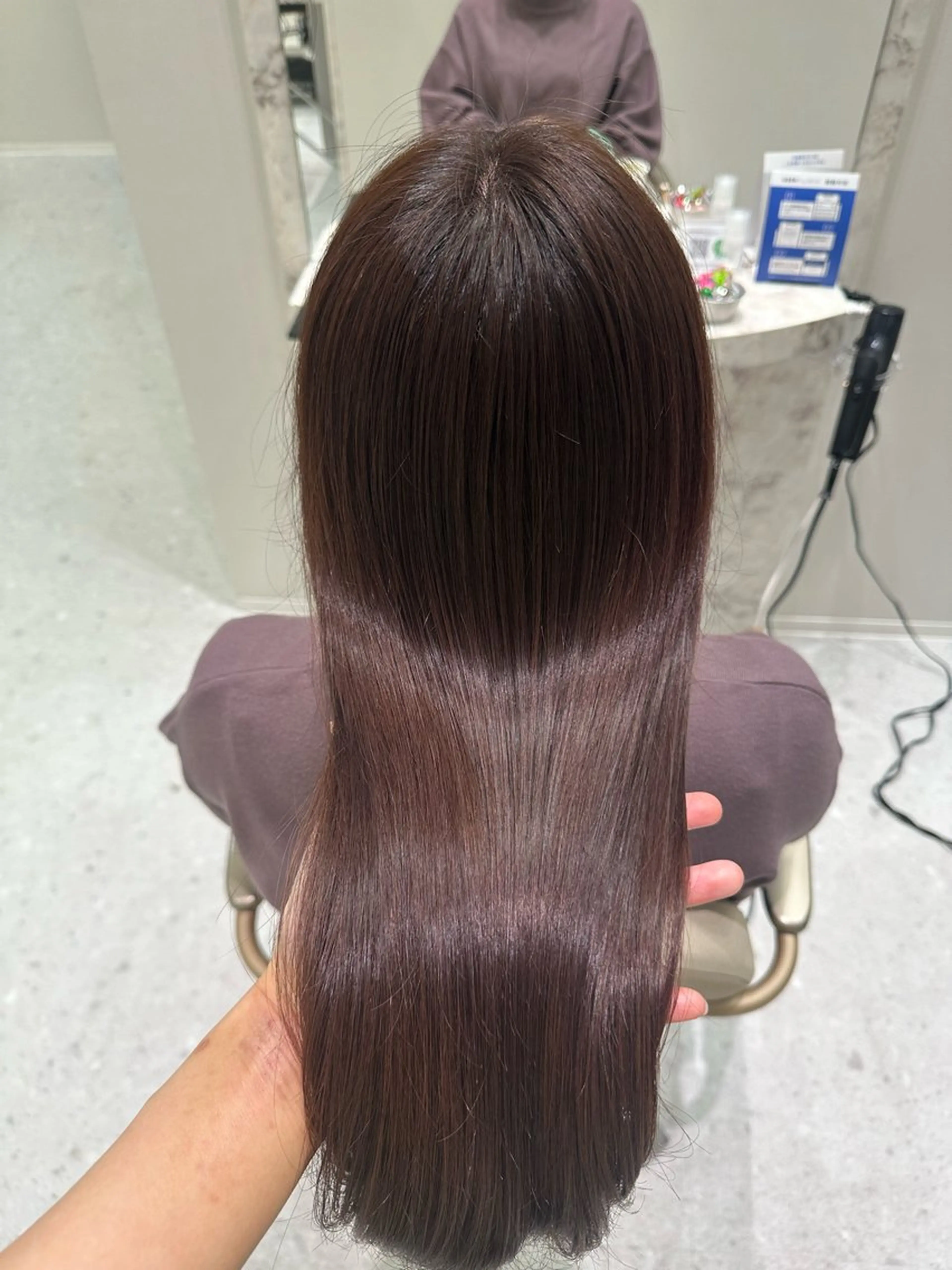 ロング カラー カット ヘアカラー トリートメント 韓国レイヤー✨ yasuko銀座のヘアスタイル