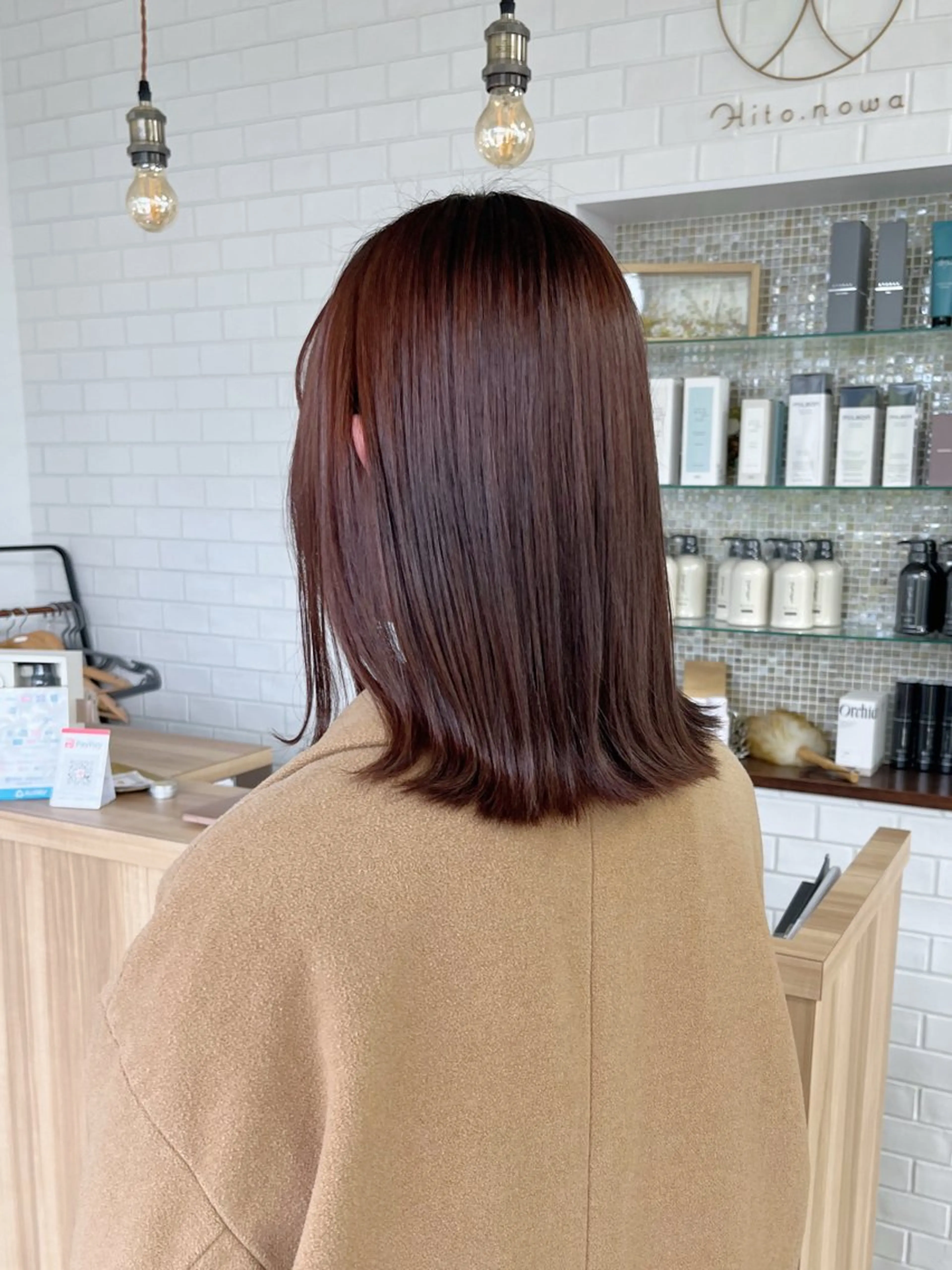 ミディアム カラー カット ヘアカラー 榎本 亜衣のヘアスタイル