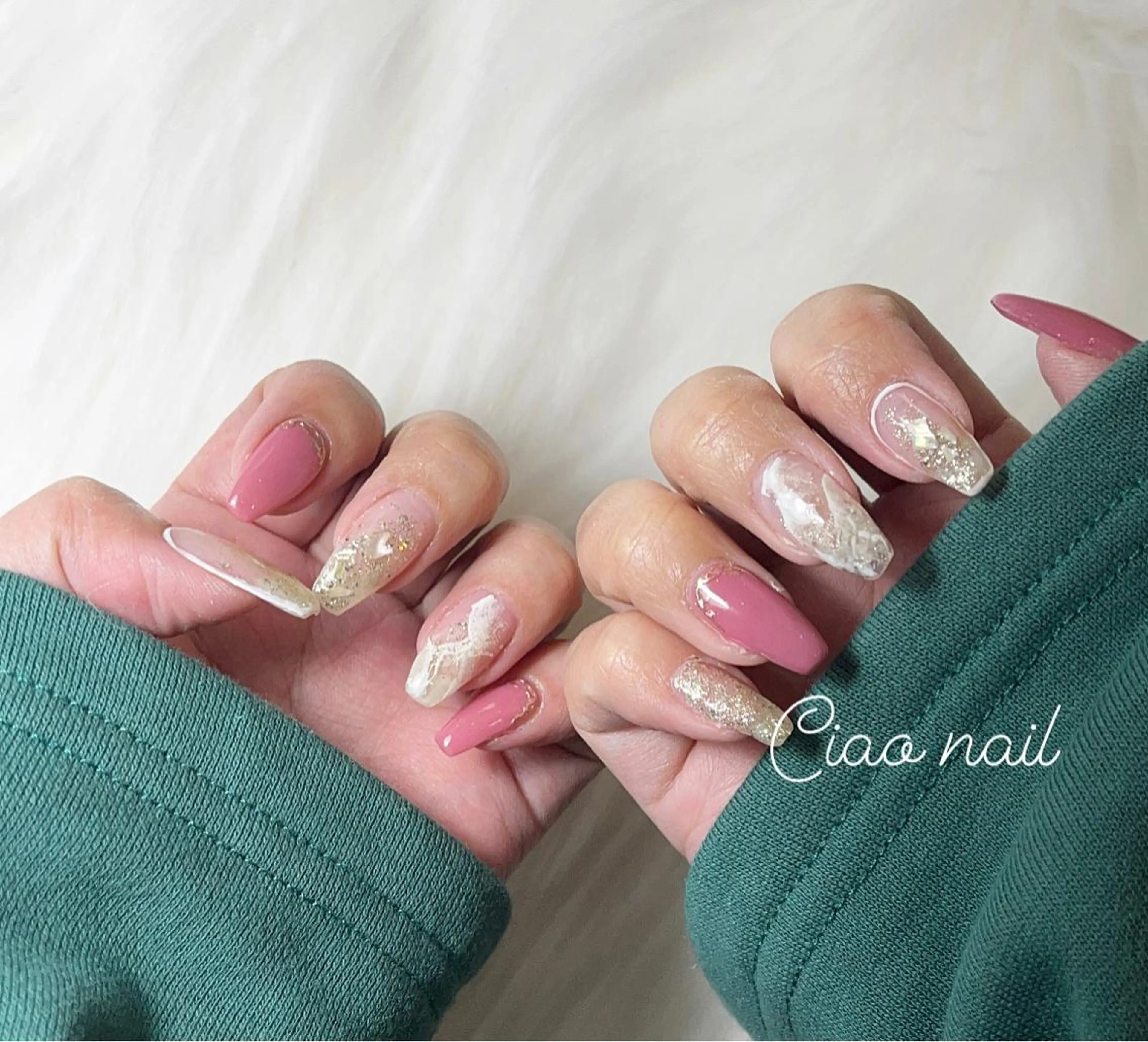 ネイル ピンク 春ネイル #Amin nail salonのネイルデザイン