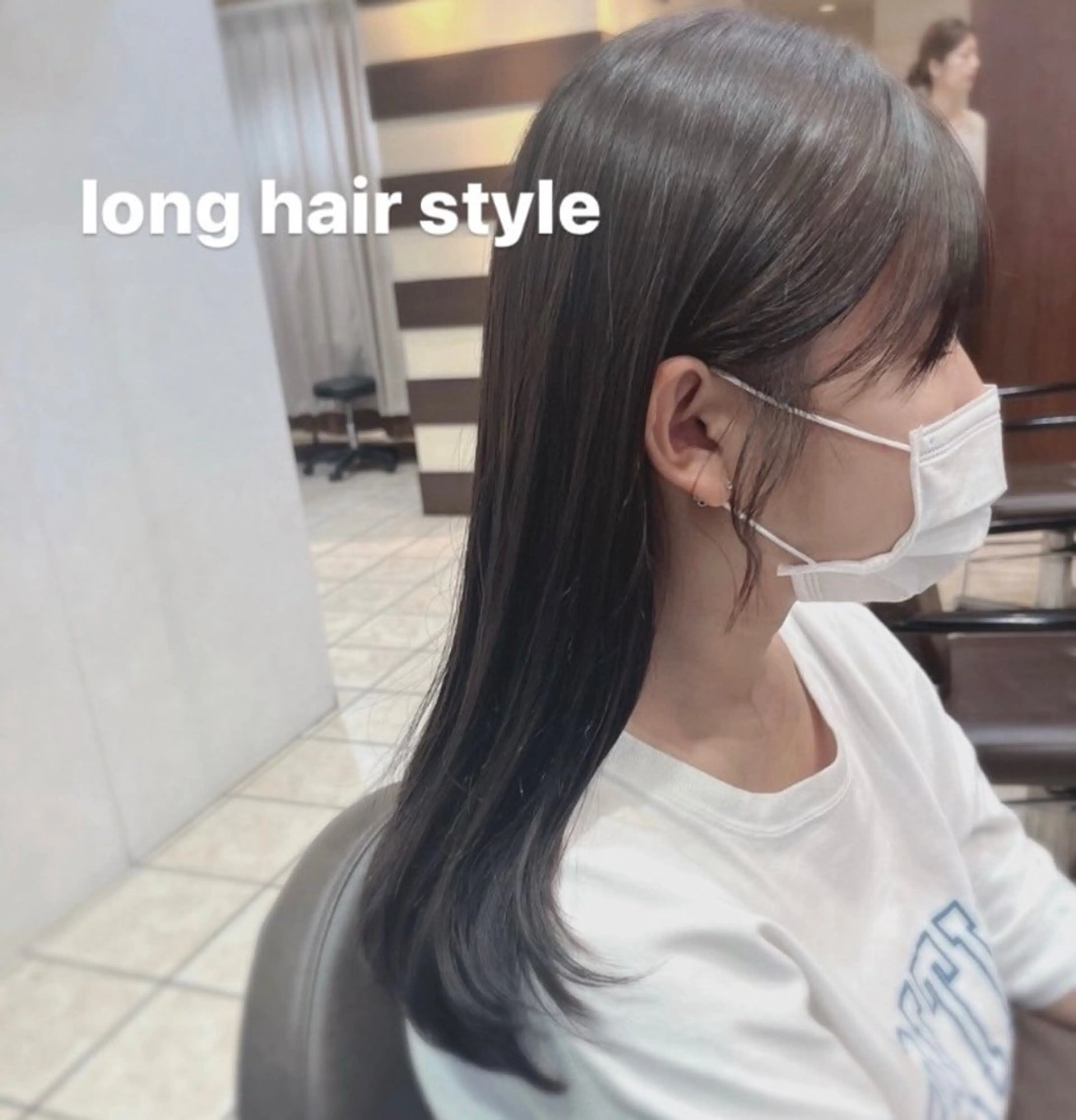 ロング 最高級人毛 100%エクステ茉央のヘアスタイル