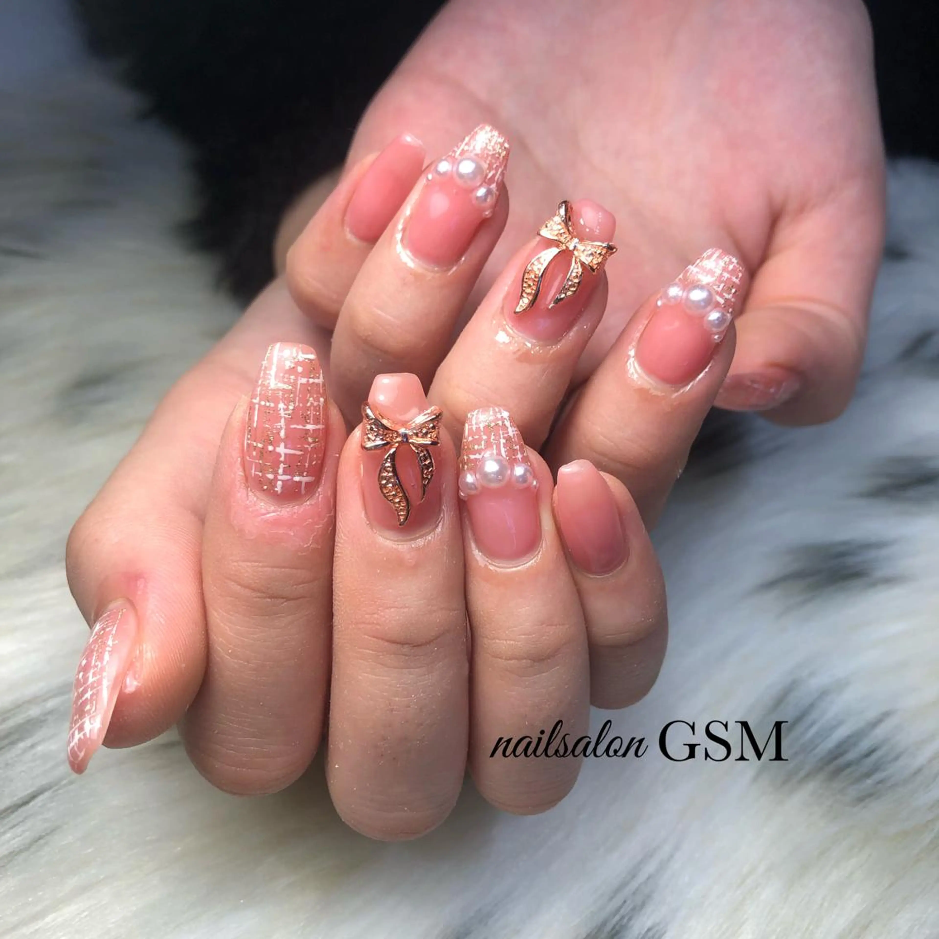 ネイル ツイードネイル ハンドネイル nail salon GSMのネイルデザイン