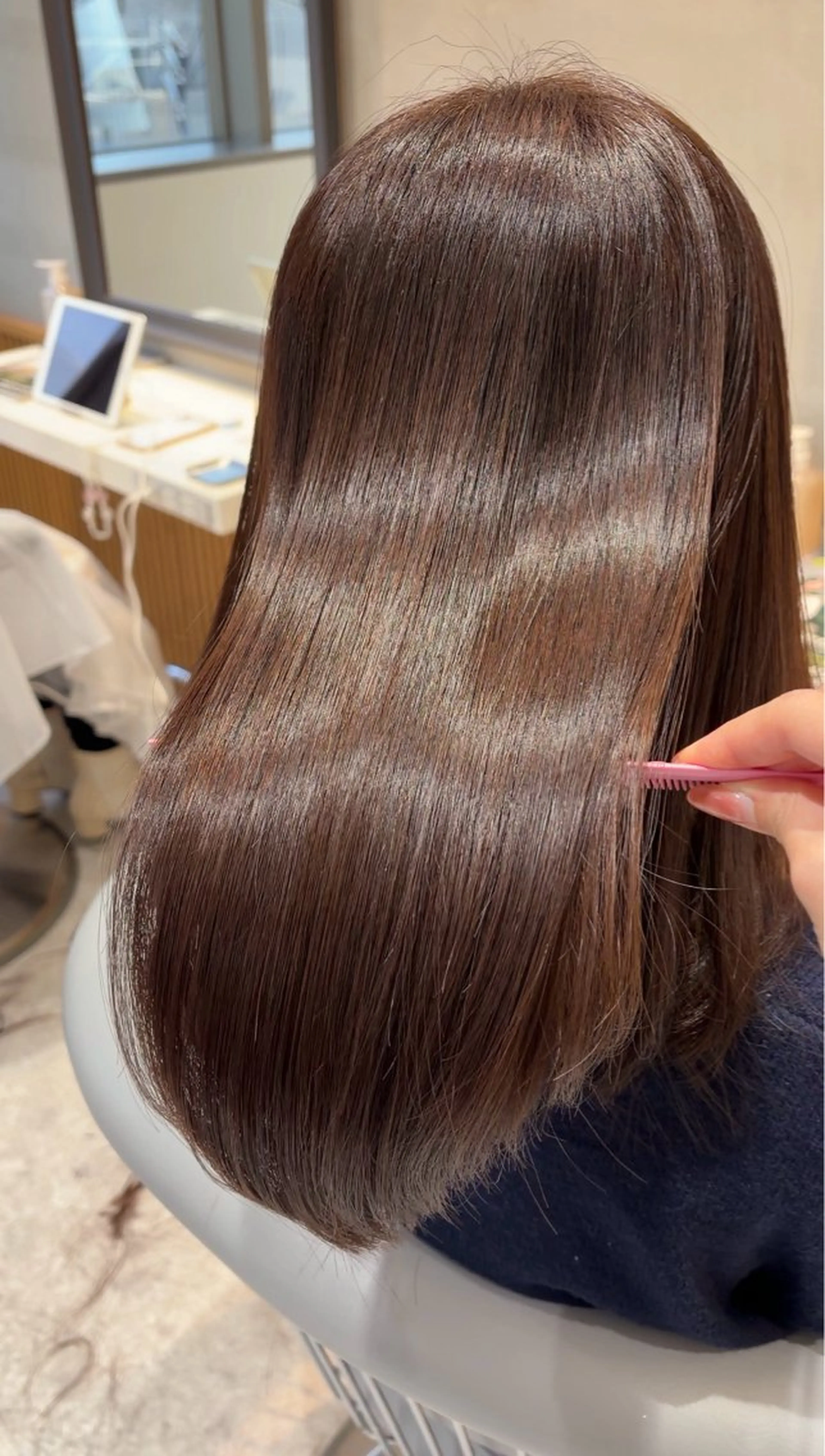 セミロング カラー ヘアカラー トリートメント はるか/ヘアアレンジ カチモリ・ゆるふわのヘアスタイル