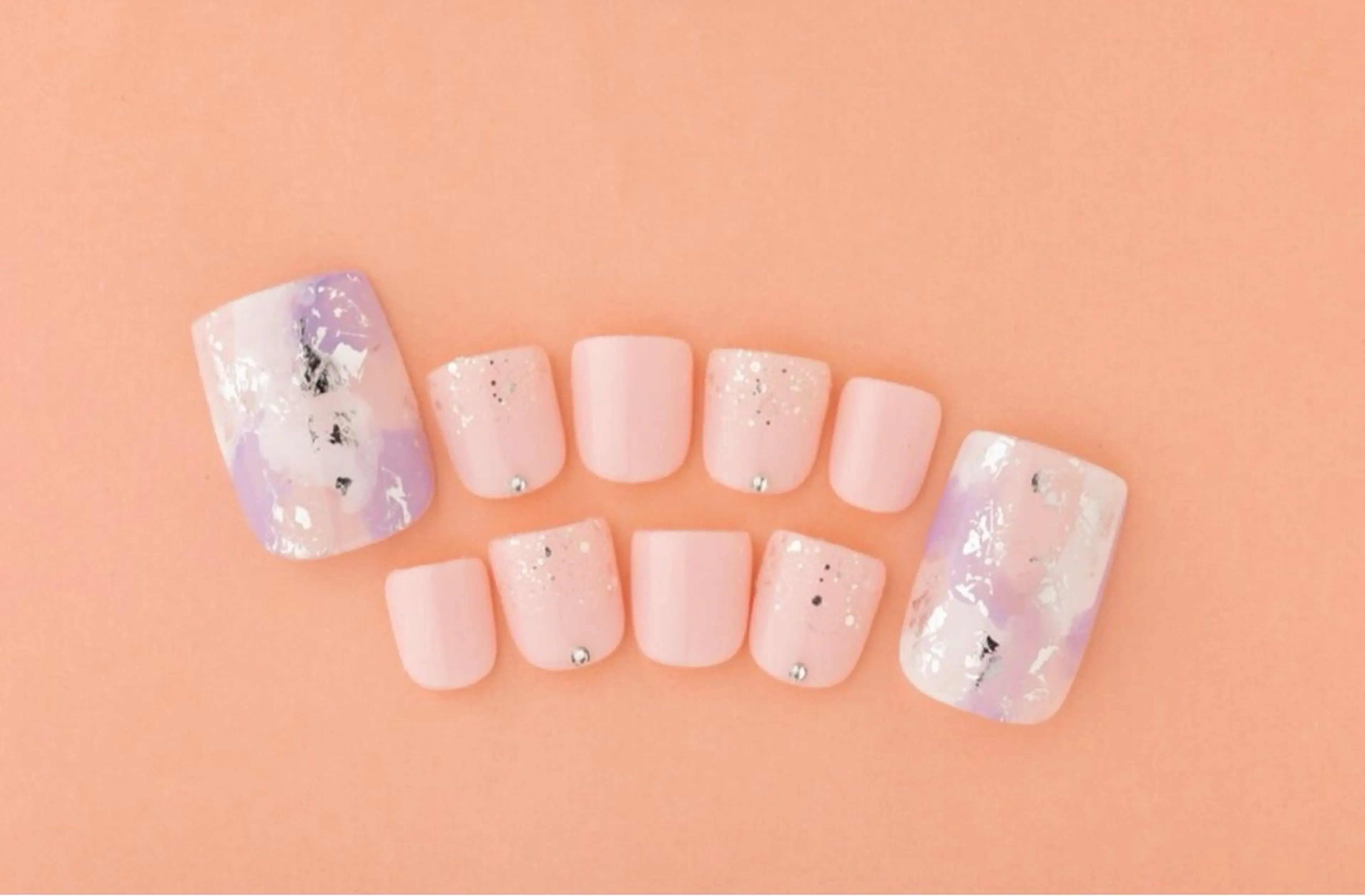 💎(オフなし)🩵 フットパラジェルワンカラー✨(パーツ要相談)¥4000の写真