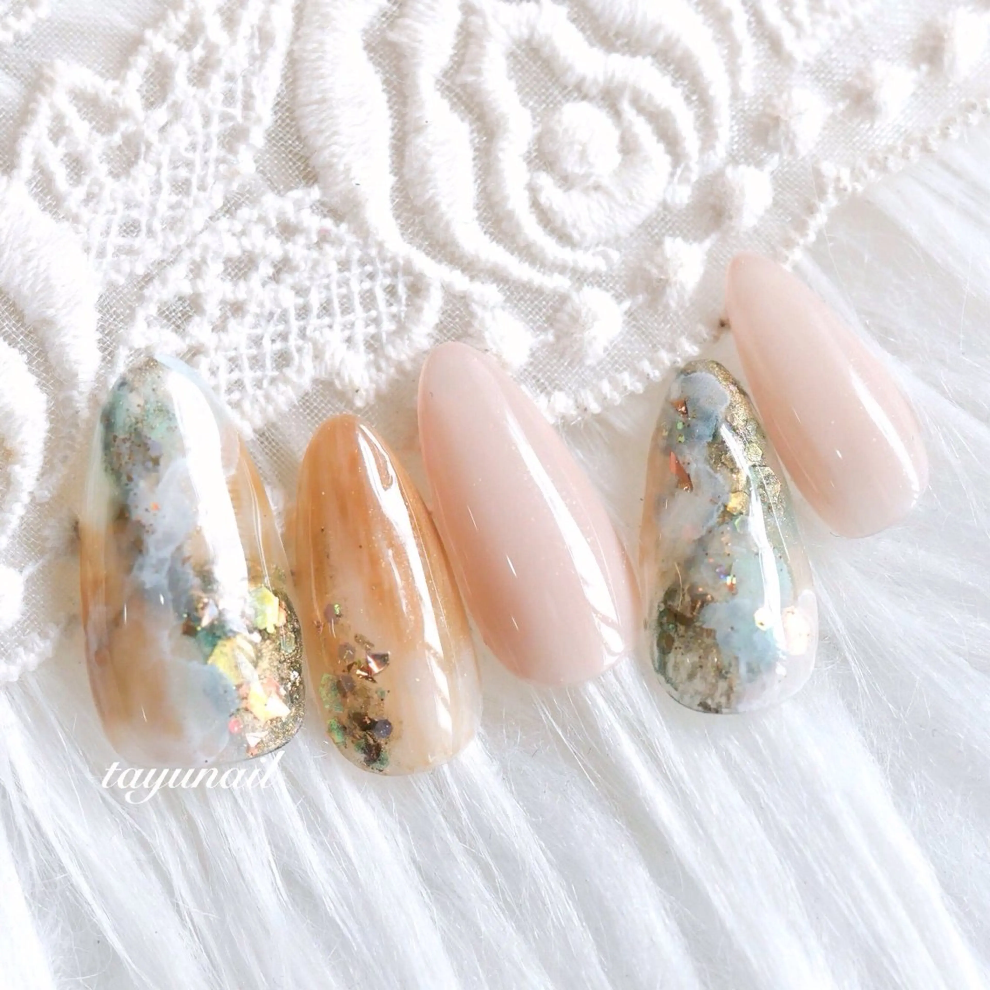 ネイル アートネイル ジェルネイル パラジェル ハンドネイル ネイルサロン 【たゆnail】のネイルデザイン