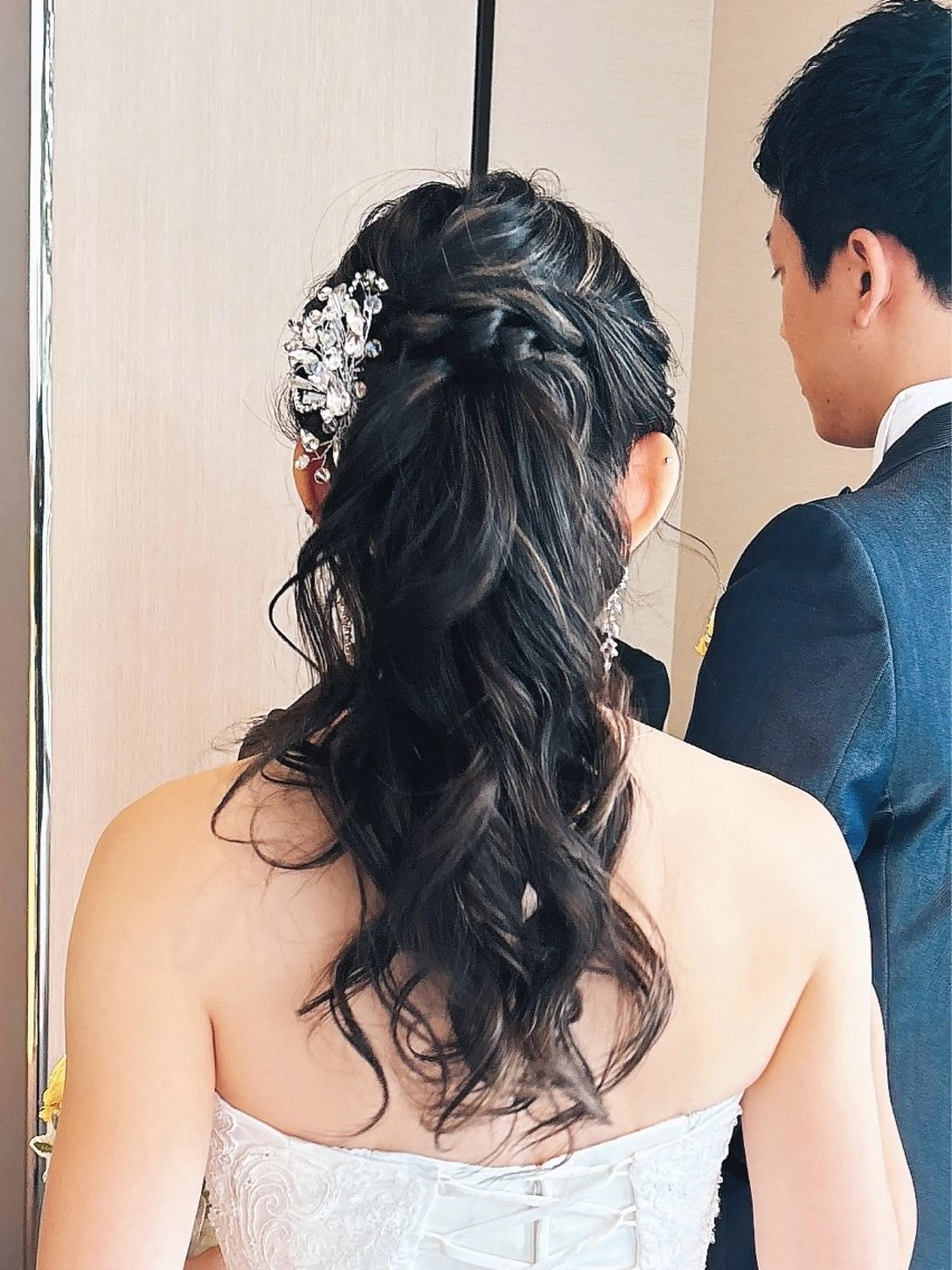 🎀🥂【ヘアセット】🥂🎀✨💒✨金箔・パールシール付きの写真