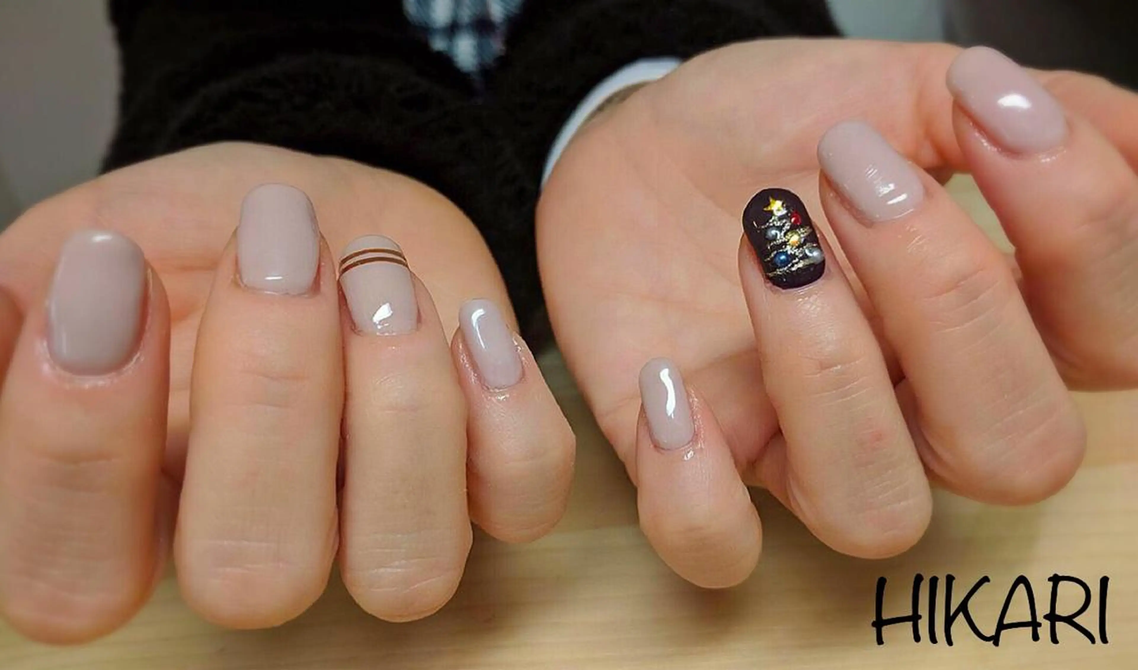 ネイル アートネイル ピンク パープル 冬ネイル クリスマス CULU -LUのネイルデザイン