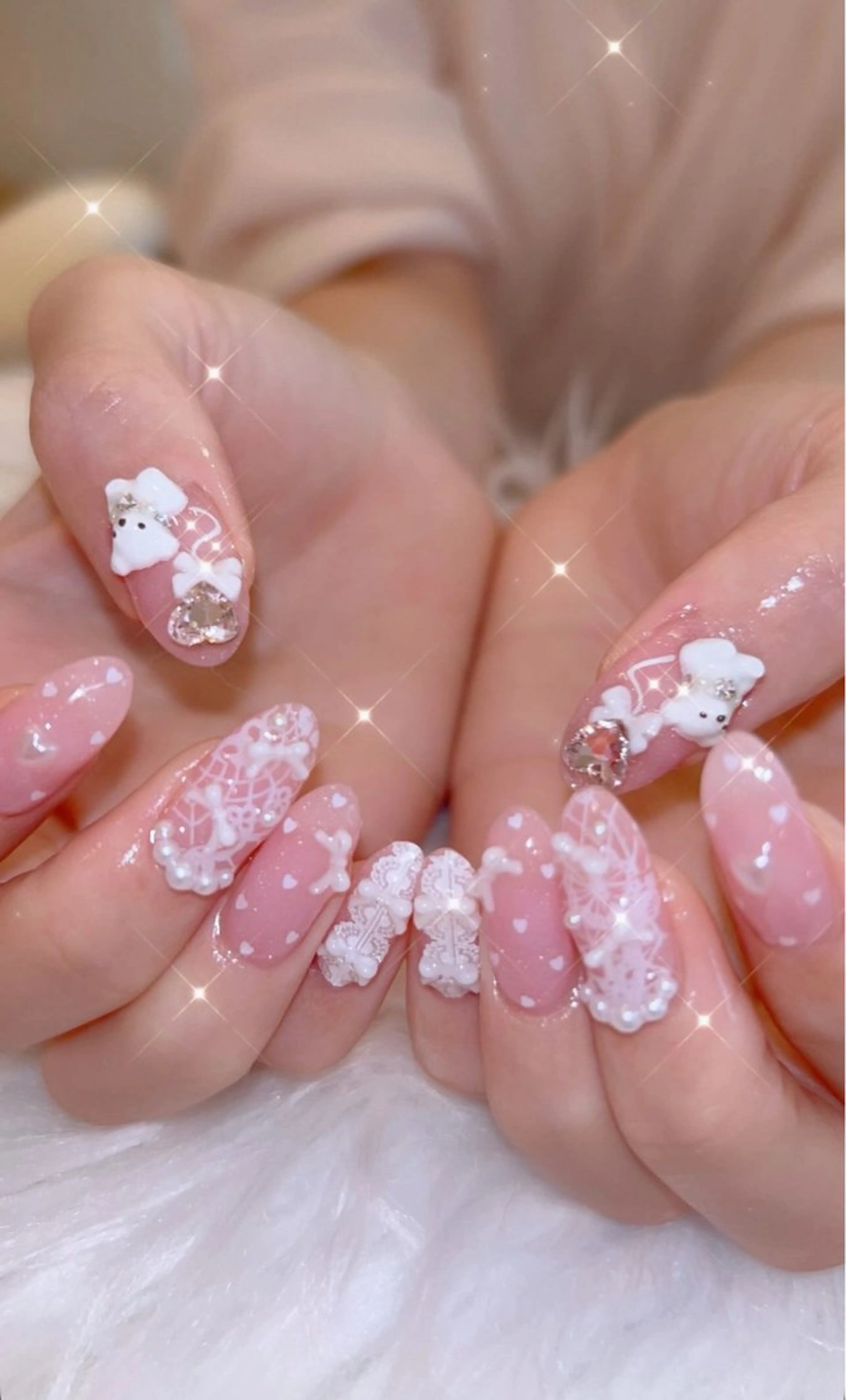 ネイル アートネイル 持ち込み バレンタイン アイラブミーネイル MAMI指名のネイルデザイン