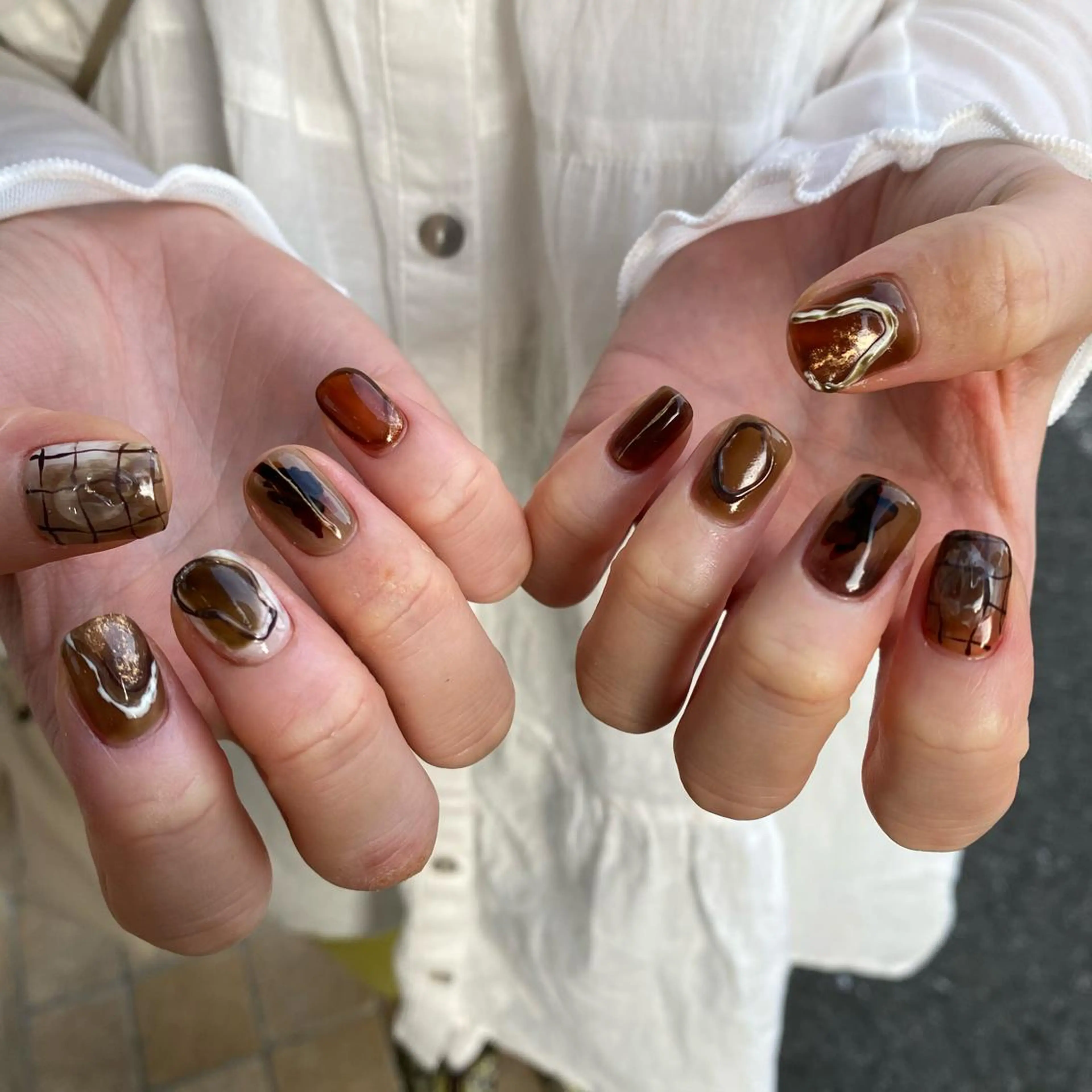 ネイル ハンドネイル Trico Antique所属・岩本 杏のネイルデザイン