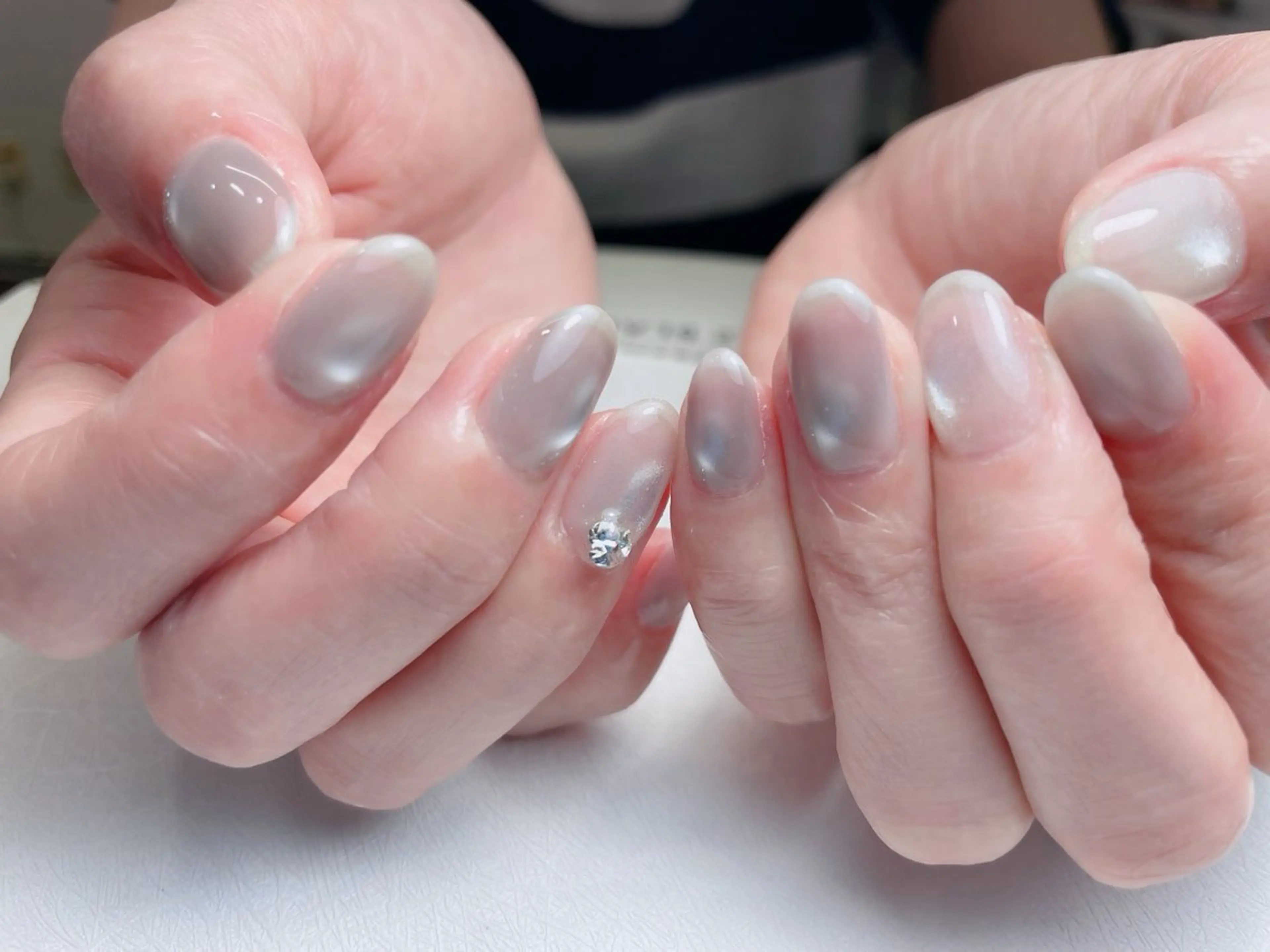 ネイル オーロラネイル 長さ出し フットネイル フレンチネイル 韓国ネイル 中野駅から2分 MEO NAILのネイルデザイン