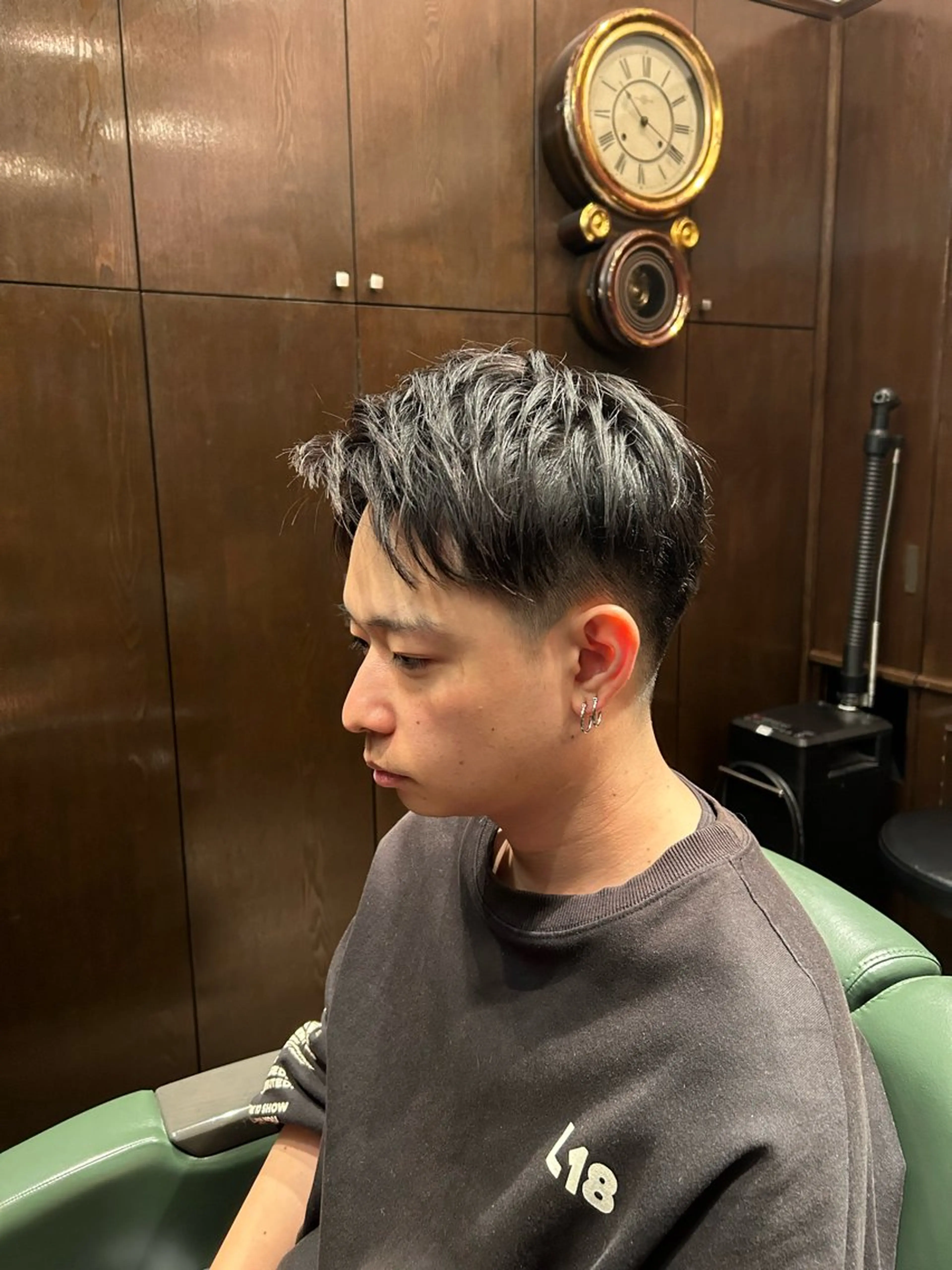 ショート メンズ アップバング ショートヘア カット ヘアセット マスダ コウのヘアスタイル