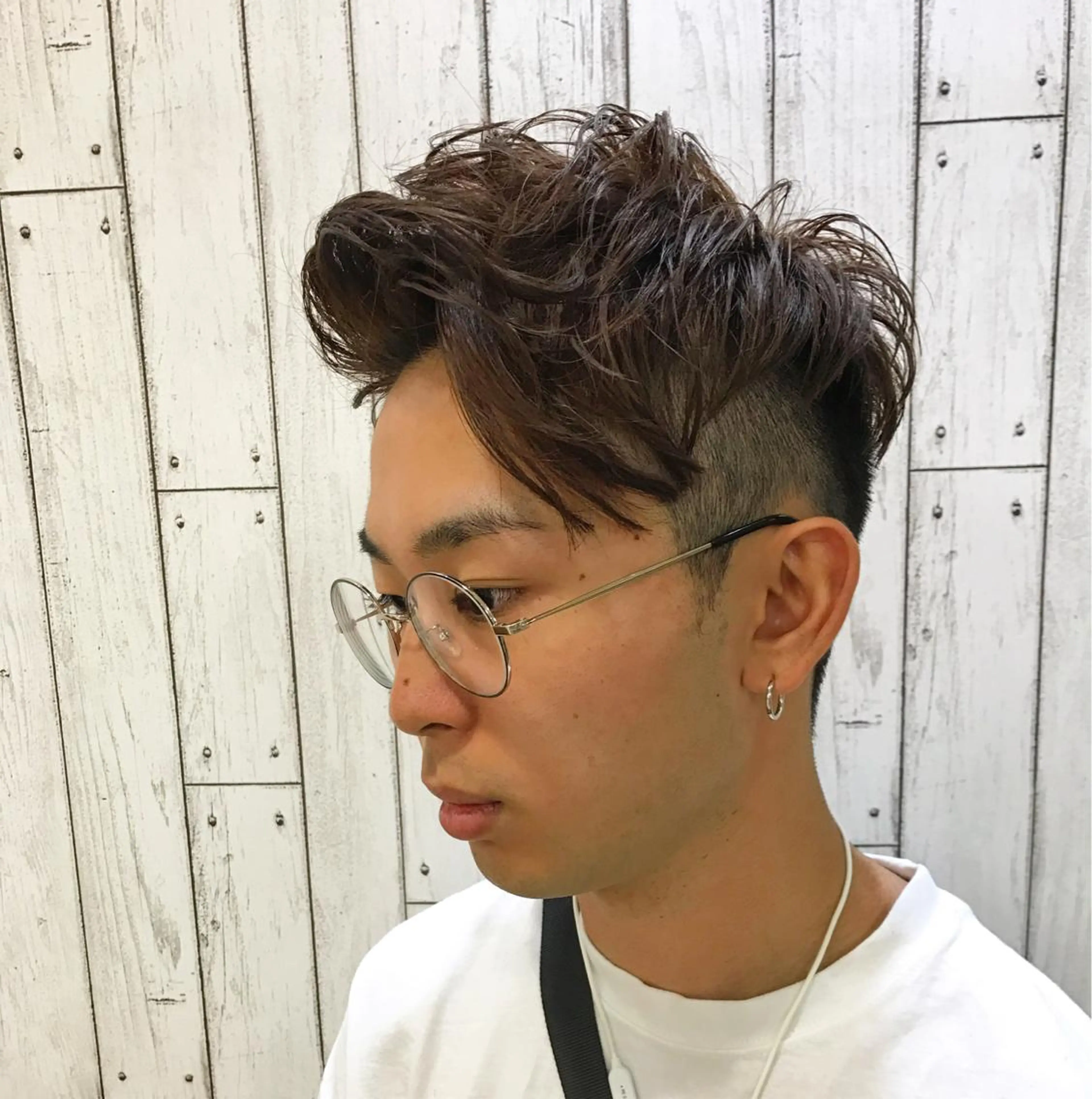 ショート カラー パーマ メンズ カット 🟦メンズパーマ🟦 横浜駅｜小上馬淳司のヘアスタイル