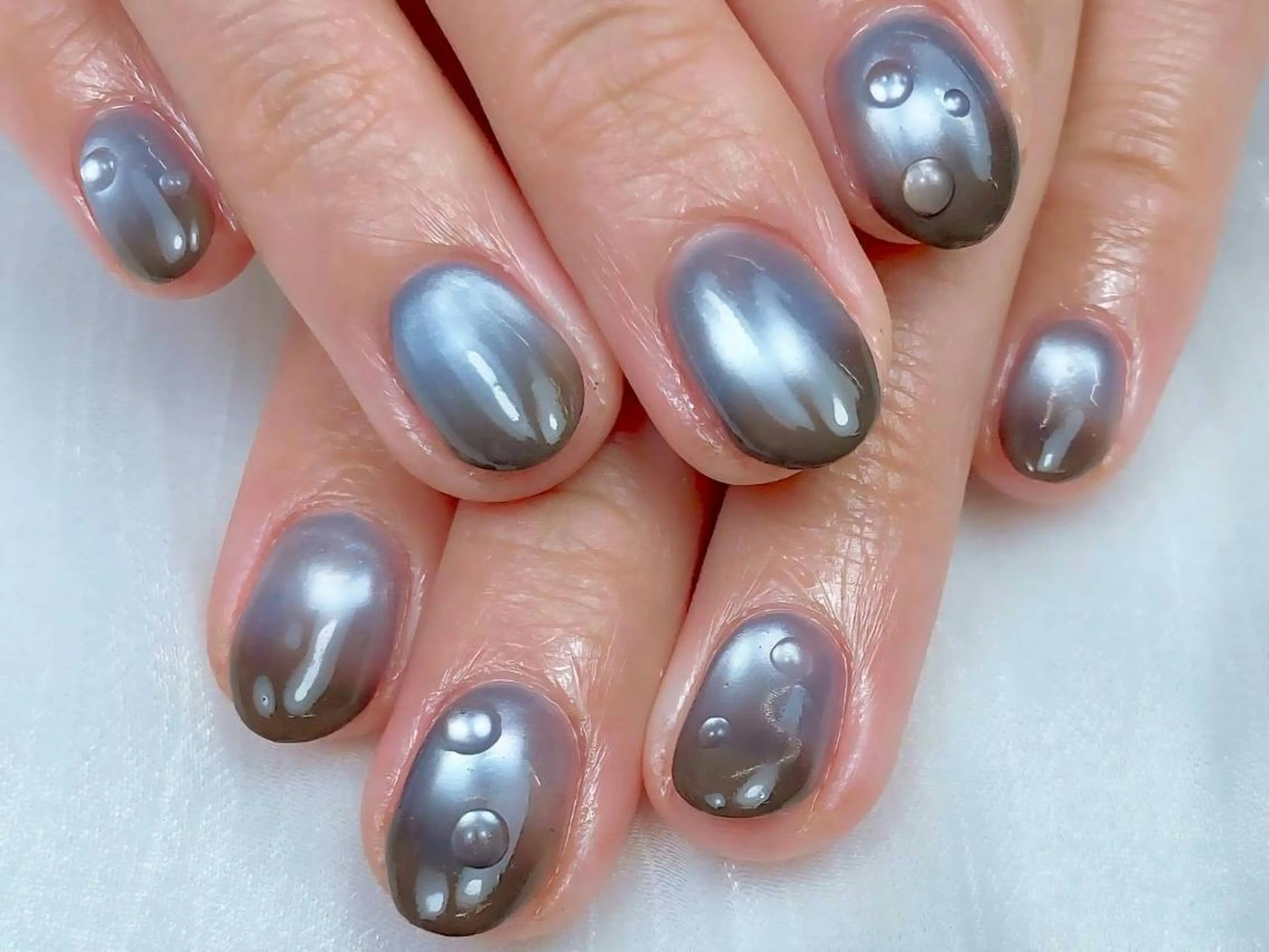 ネイル ジェルネイル 韓国ネイル パラジェル ワンホンネイル MIHANA Jr Nailistのネイルデザイン