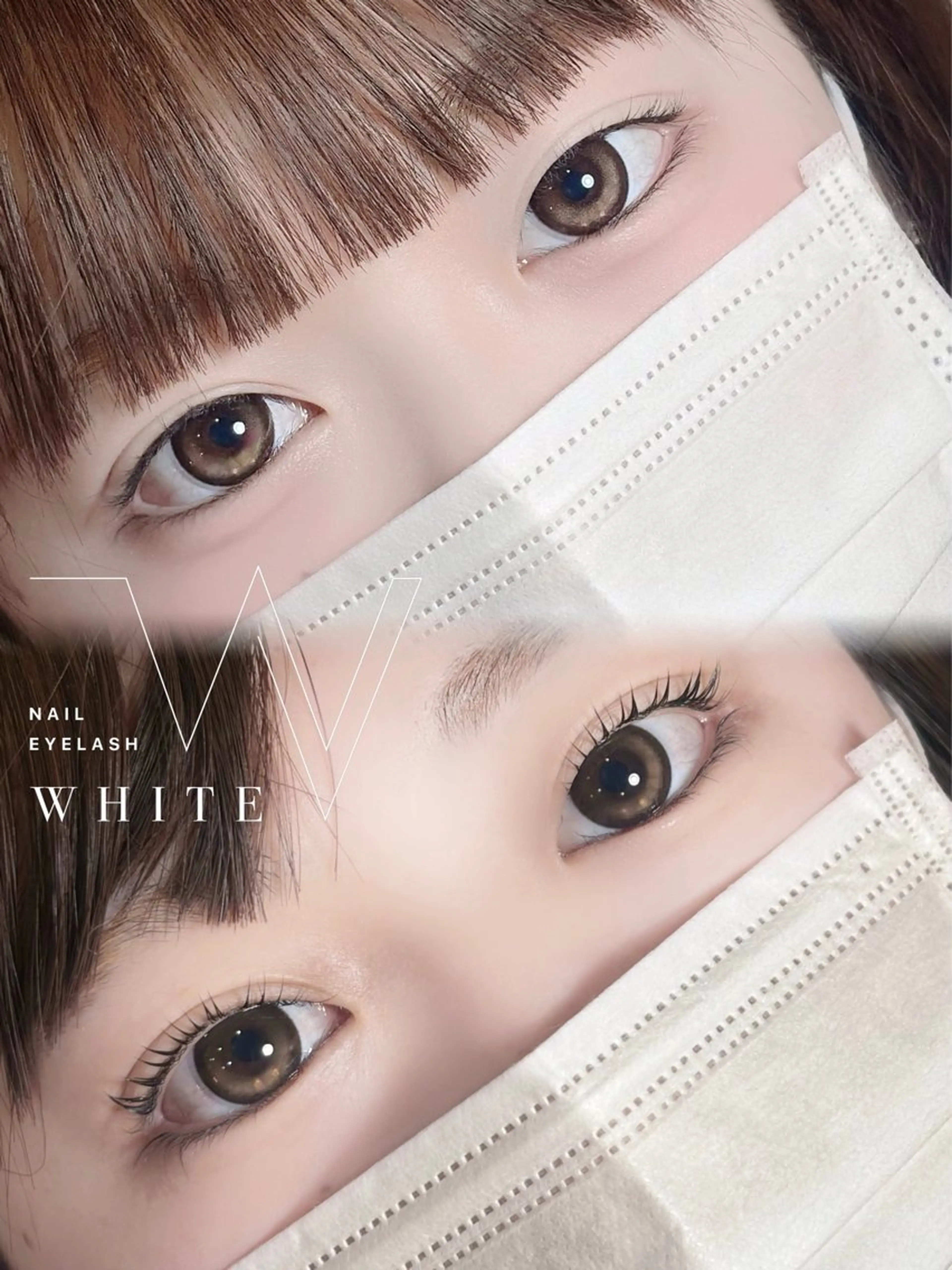 マツエク・マツパ 一重×まつ毛パーマ マツパ 🎀 mayu WHITE 🎀真菅のマツエク・マツパデザイン