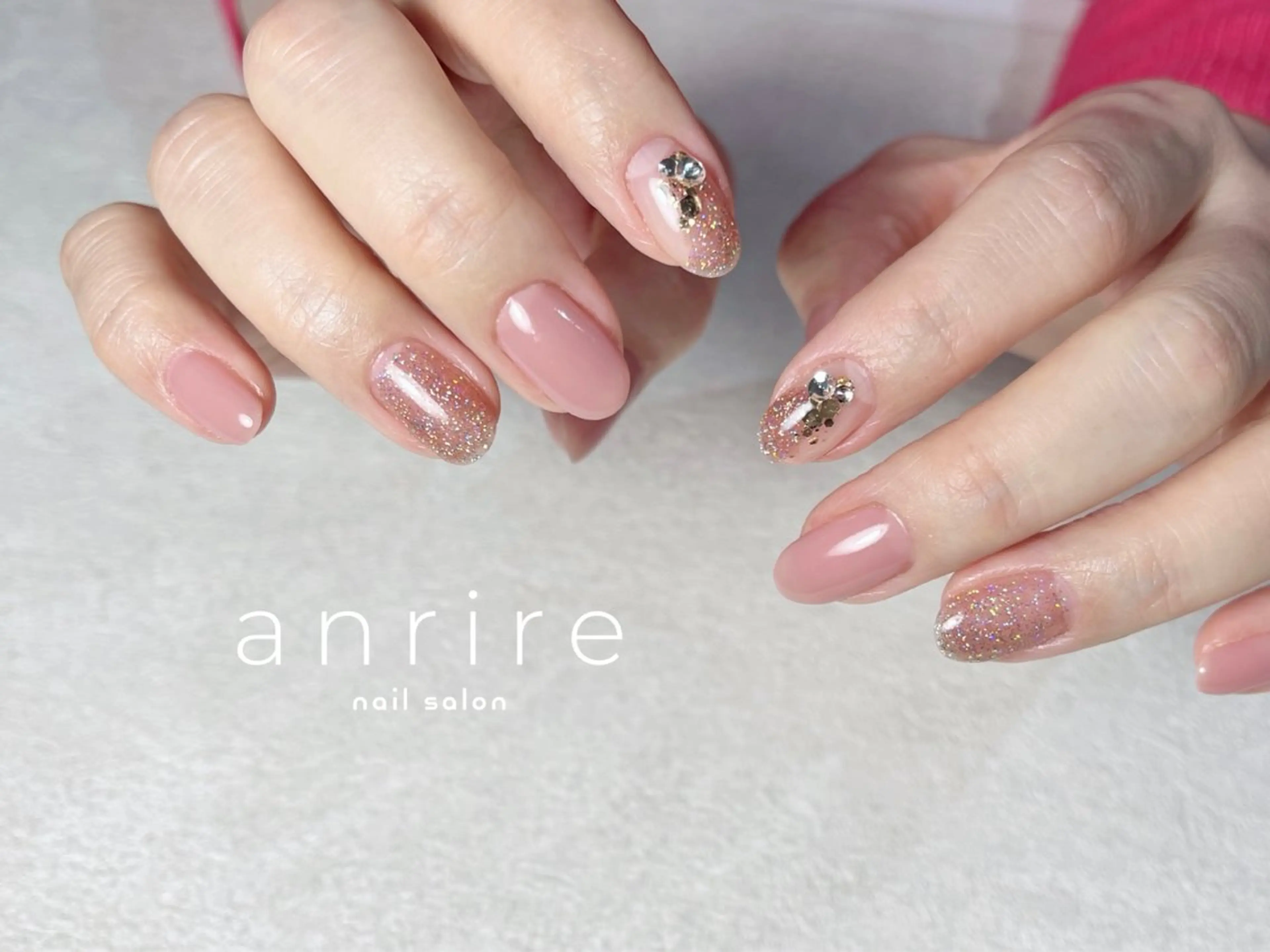 ネイル アートネイル フラッシュネイル ジェルネイル キラキラネイル ラメ(グリッター) ハンドネイル nailsalon anrireのネイルデザイン