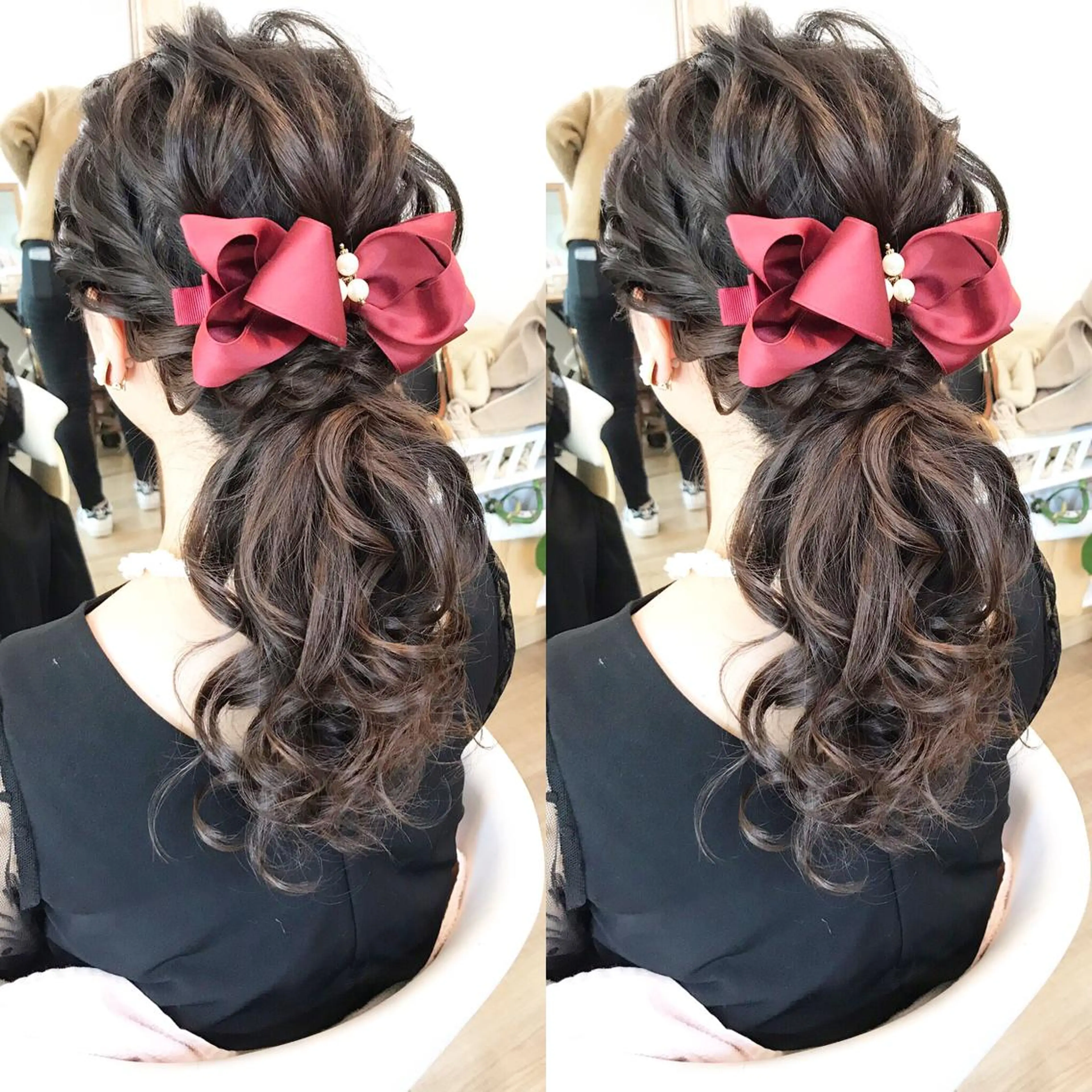 セミロング ヘアアレンジ 早朝✨ヘアセット 着付け/清水玲歌のヘアスタイル