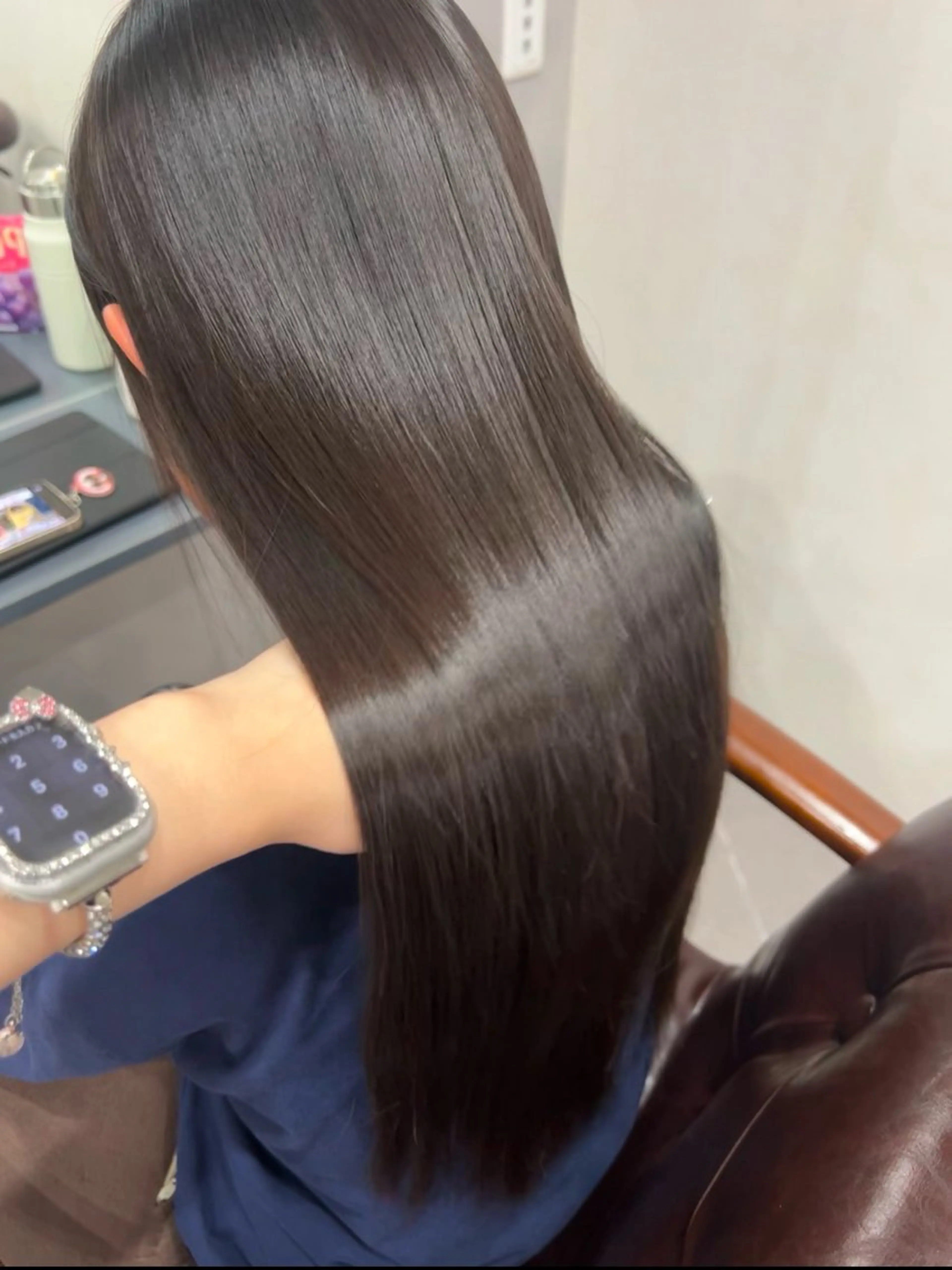 ロング 縮毛矯正 佐藤 玲杏のヘアスタイル