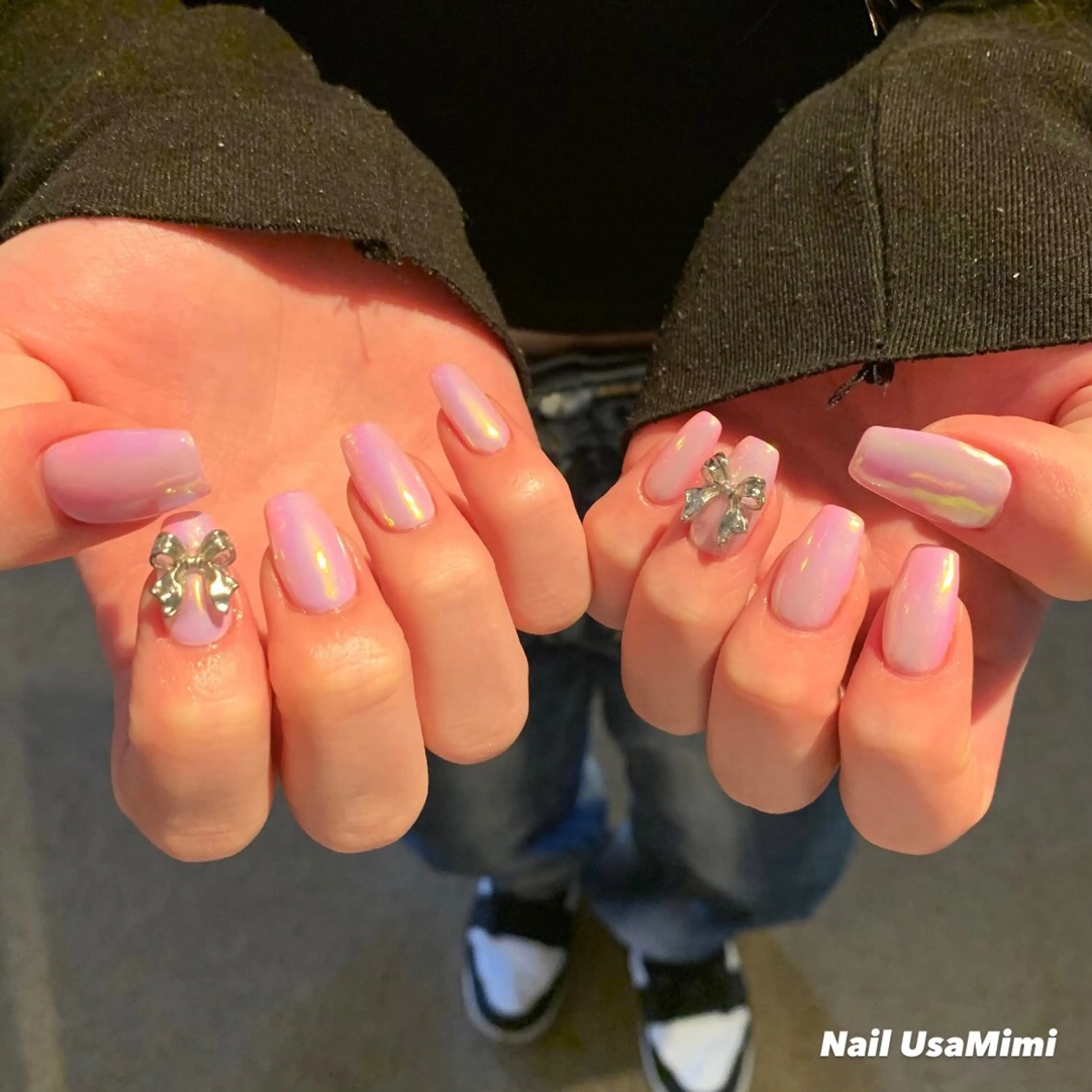 ネイル ジェルネイル マグネットネイル 持ち込み ワンカラーネイル パラジェル 本町ネイルNail UsaMimiのネイルデザイン