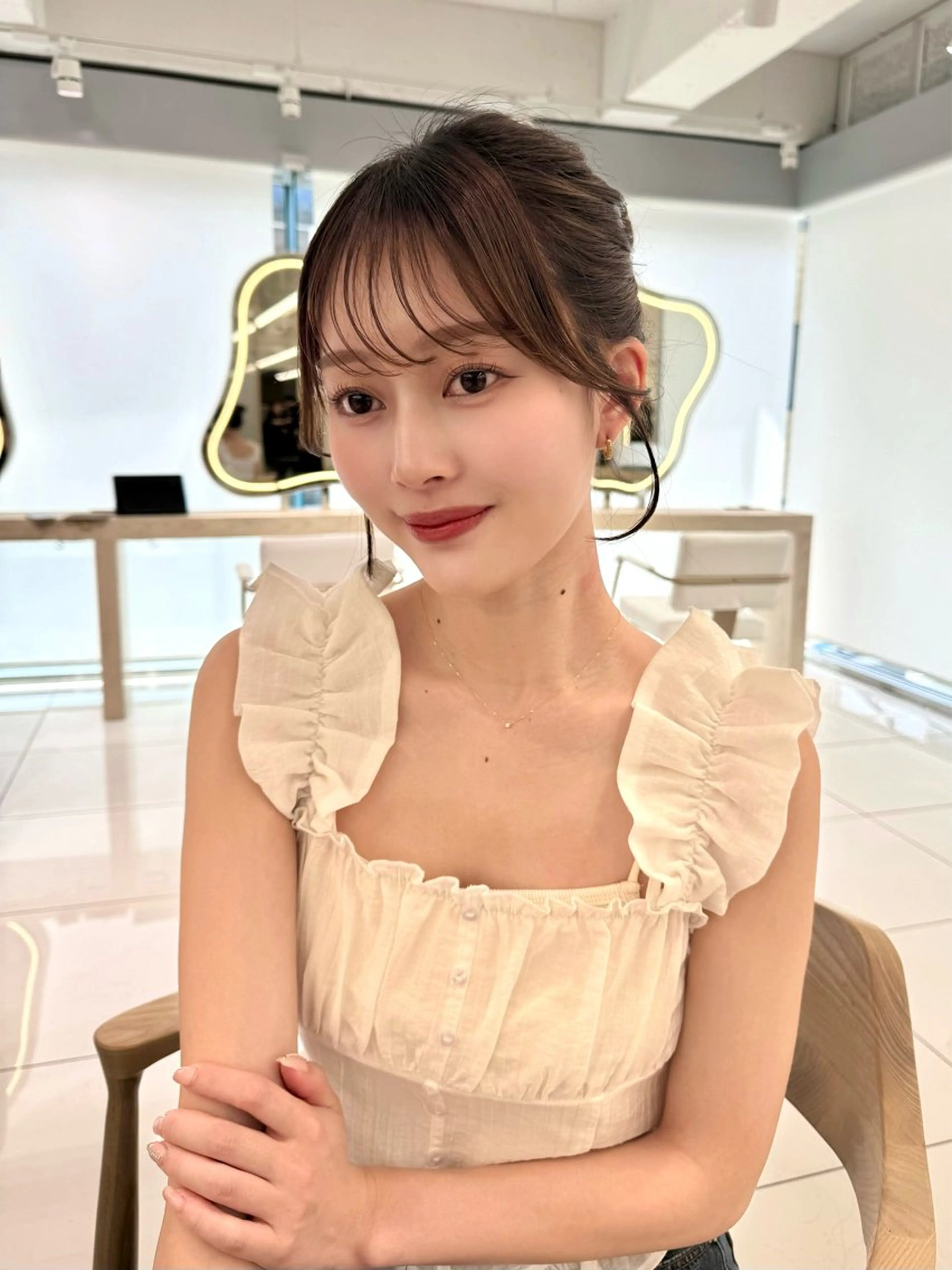 セミロング 顔周り🇰🇷韓国 レイヤー/いづみ💞のヘアスタイル