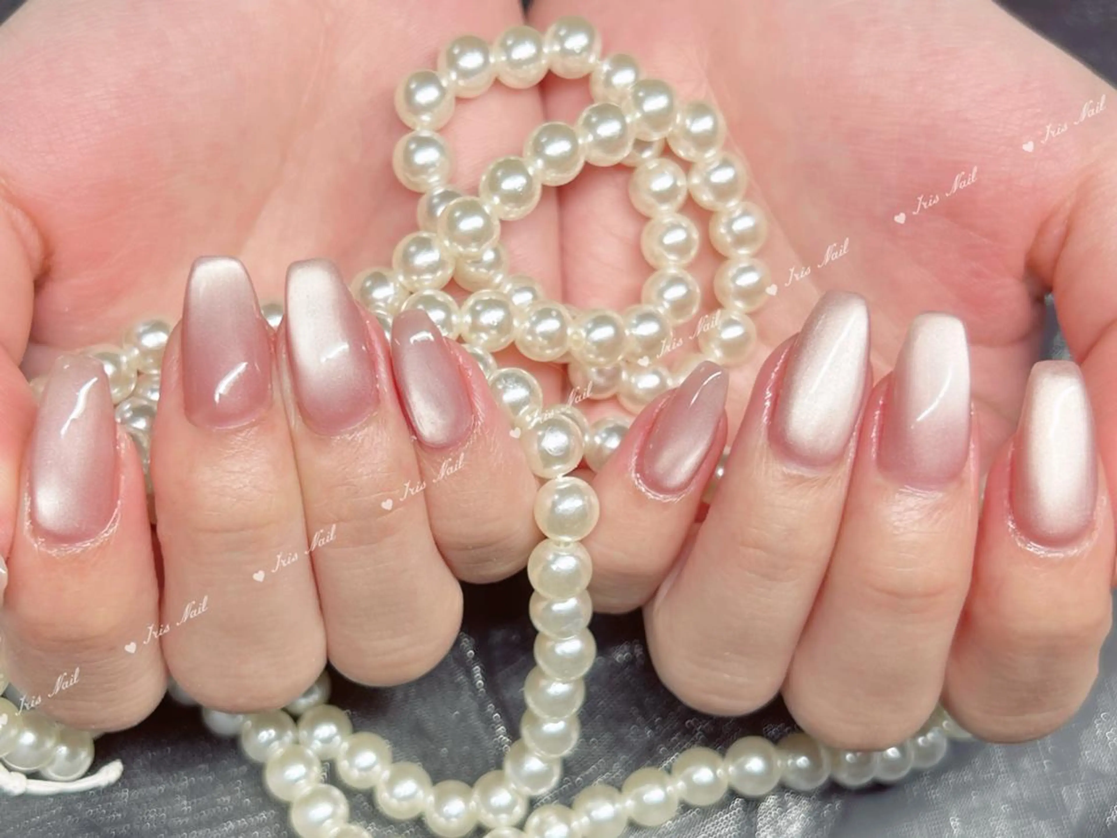 ネイル マグネットネイル マグネットワンカラー ワンカラーネイル ハンドネイル ハンドケア 🍒IRIS Nail🌸のネイルデザイン