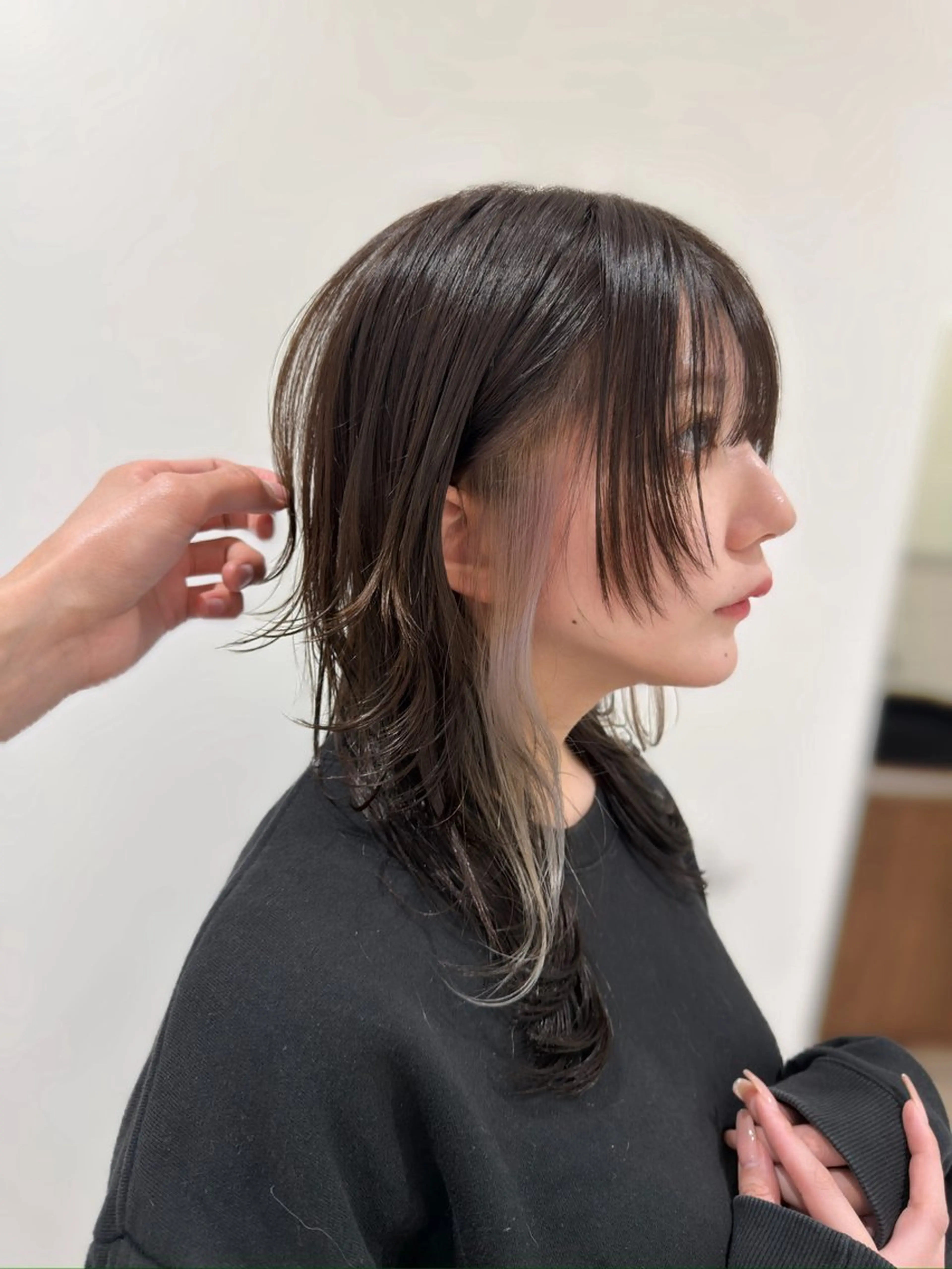 カット✂️＋カラー💕＋デザインカラー🩵(ハイライト、インナーカラー、イヤリングカラー、などの写真