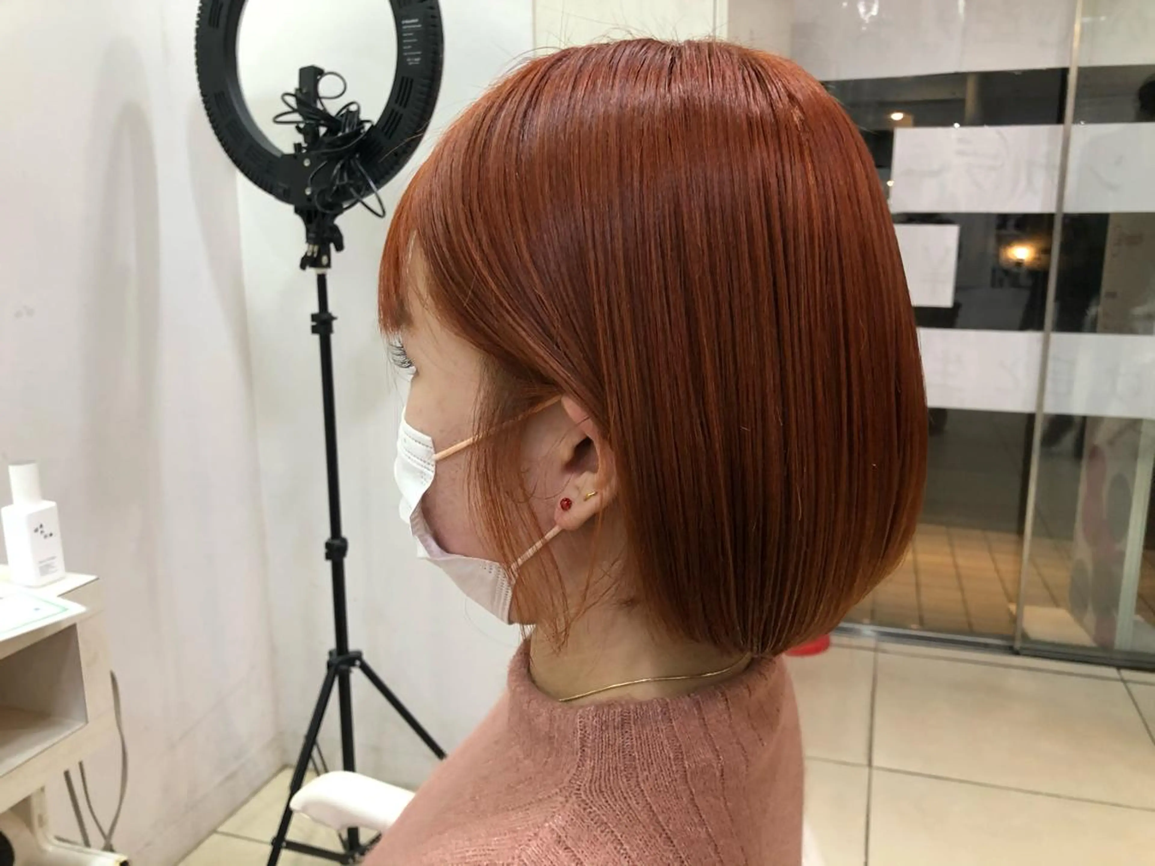 ミディアム カラー オレンジ 🤎ベージュカラー/ 髪質改善/山岸🤎のヘアスタイル