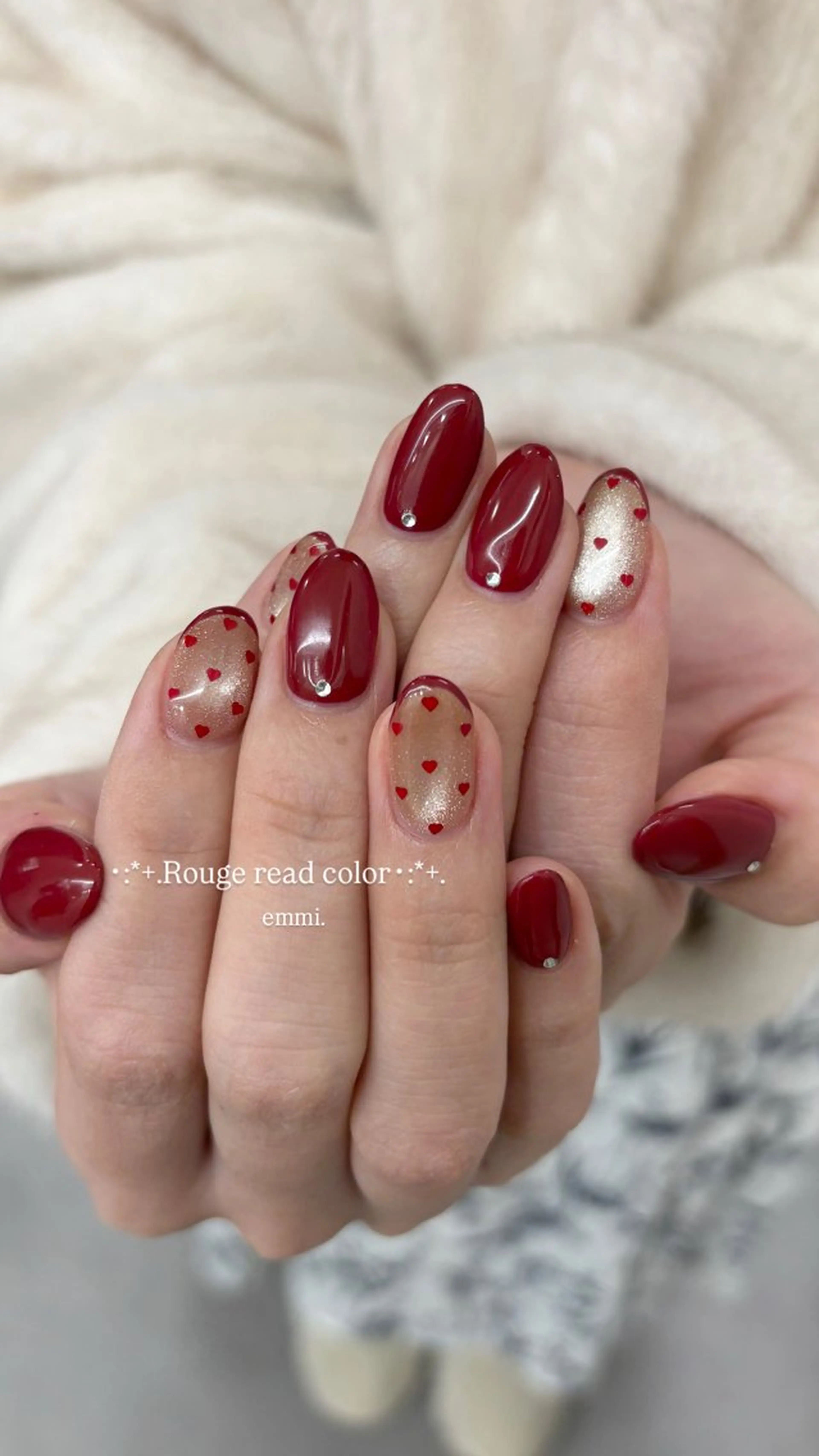 ネイル チークネイル フラッシュネイル フレンチネイル ガーリー 氷ネイル・うるうるネイル ハンドネイル emmi nailのネイルデザイン