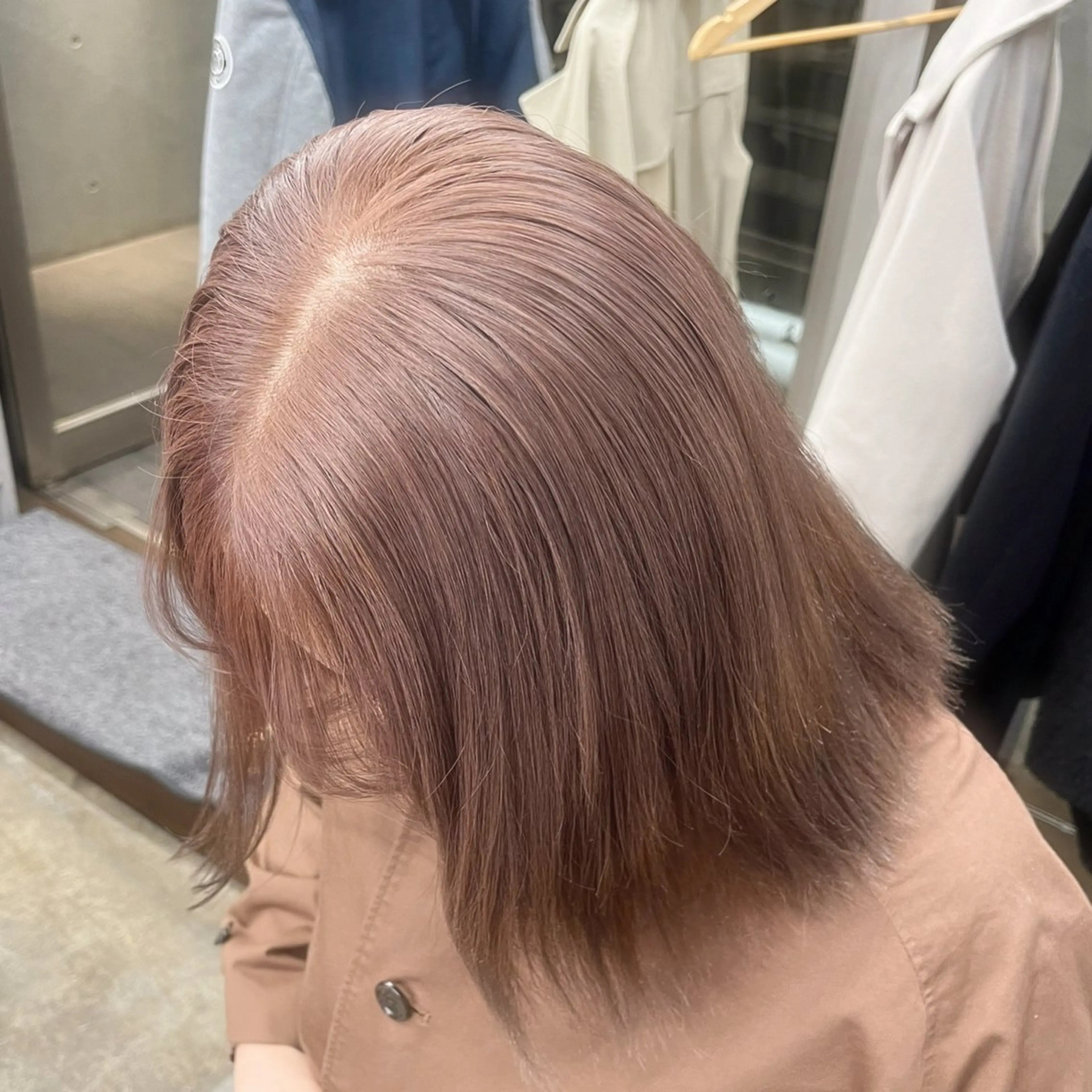 ショート カラー ヘアカラー オリーブ/ 透明感カラー/れいあのヘアスタイル