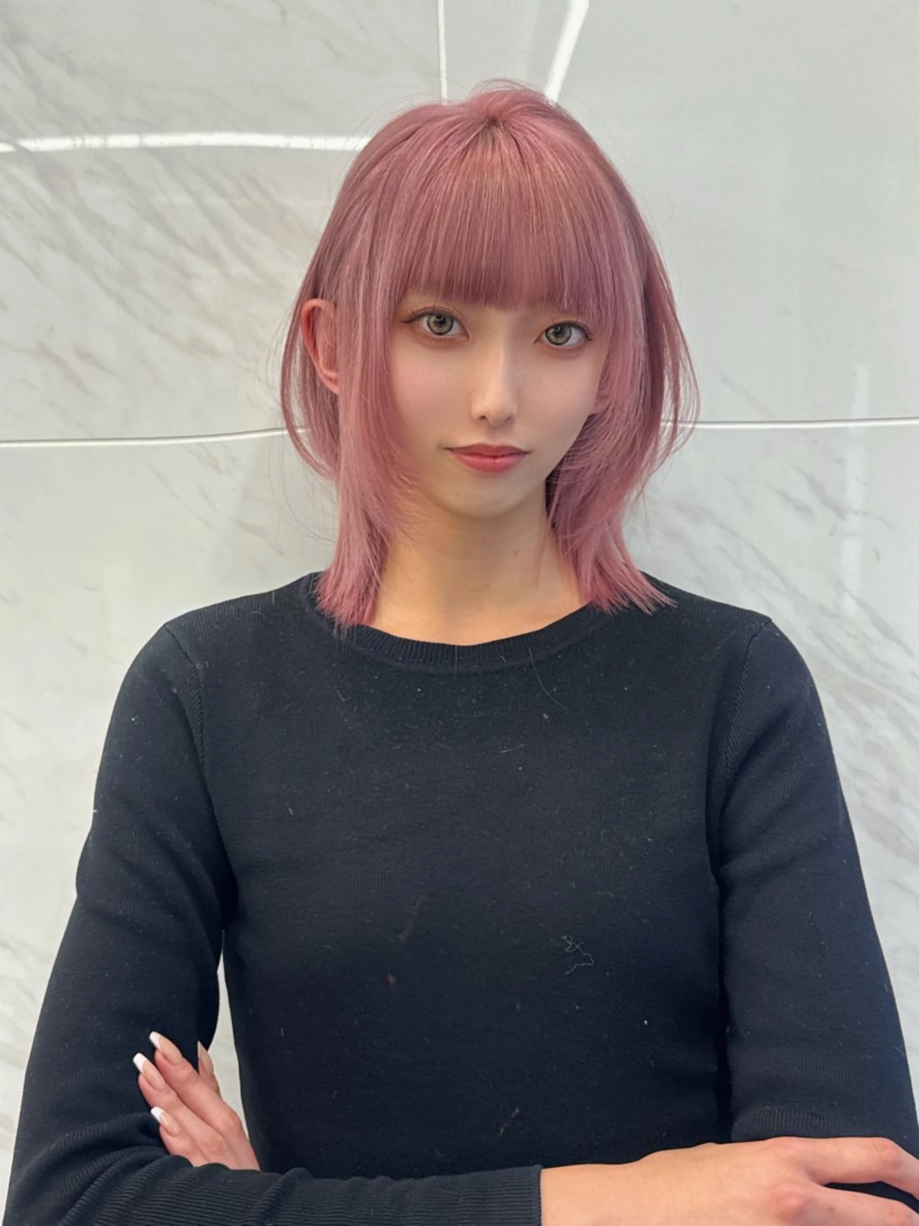 ミディアム カラー ヘアカラー ヘアセット 栄美容師/kiti /ボブ/ケントのヘアスタイル
