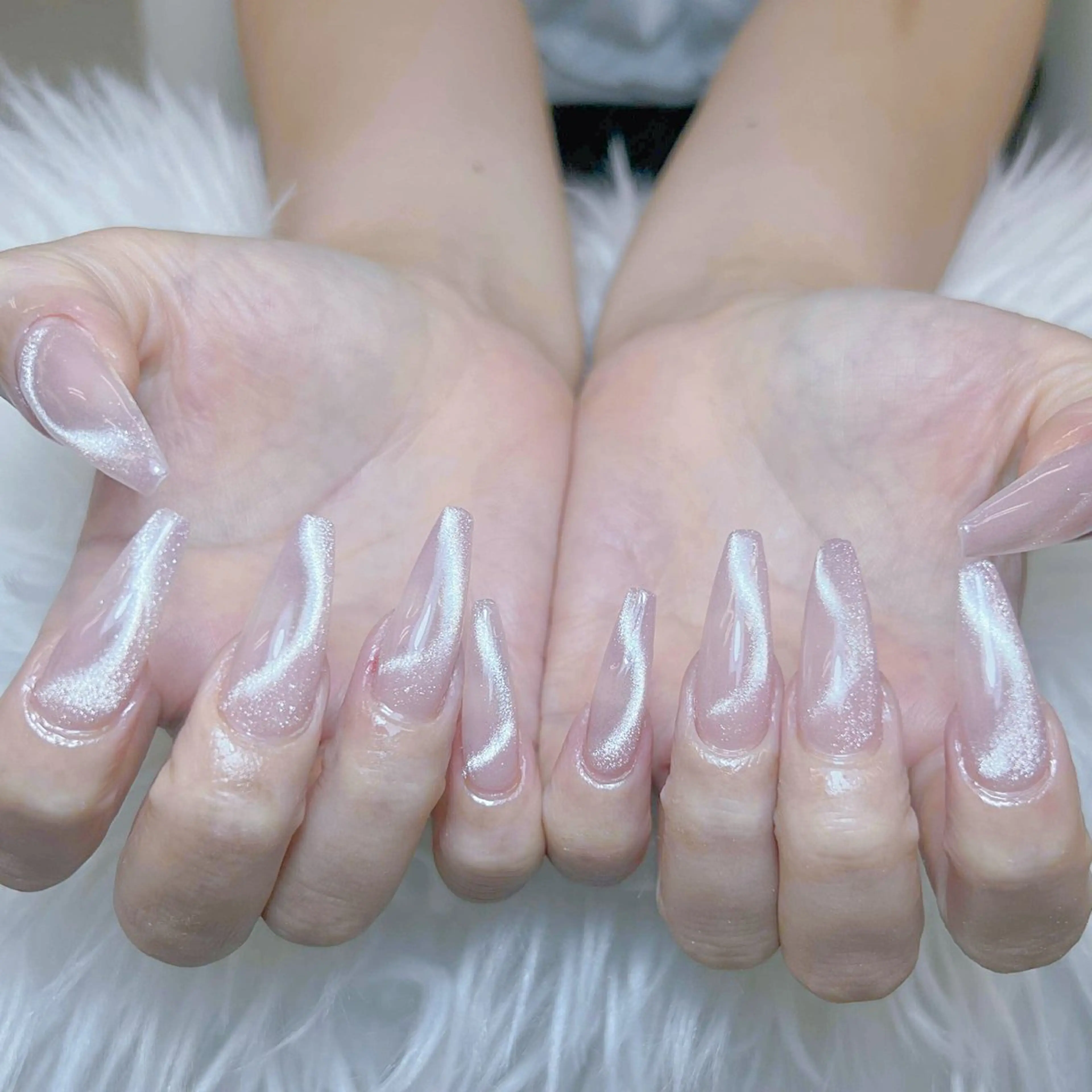 ネイル チークネイル 長さ出し フットネイル マグネットネイル 持ち込み ハンドネイル ANH NAIL ゴテゴテ専門店💎のネイルデザイン